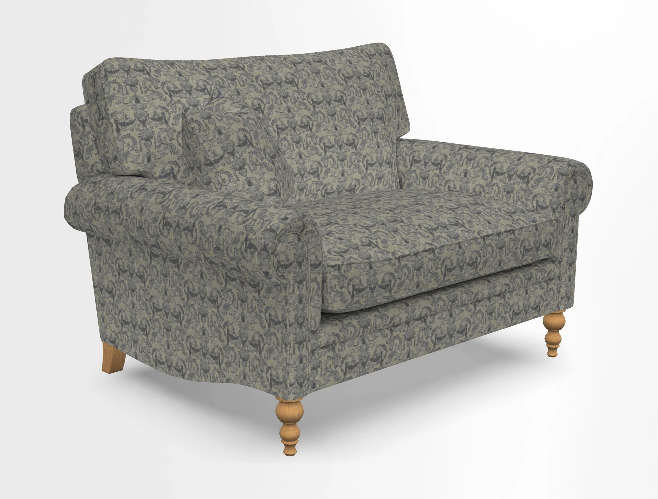 Aldingbourne 3 seater sofa in Grain Sack Stripe Linen Red