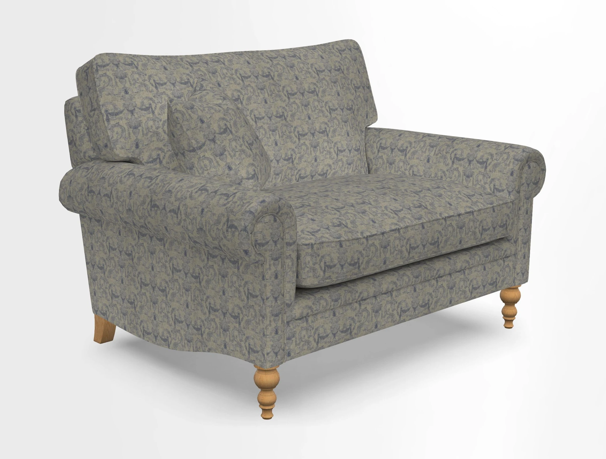 Aldingbourne 3 seater sofa in Grain Sack Stripe Linen Red