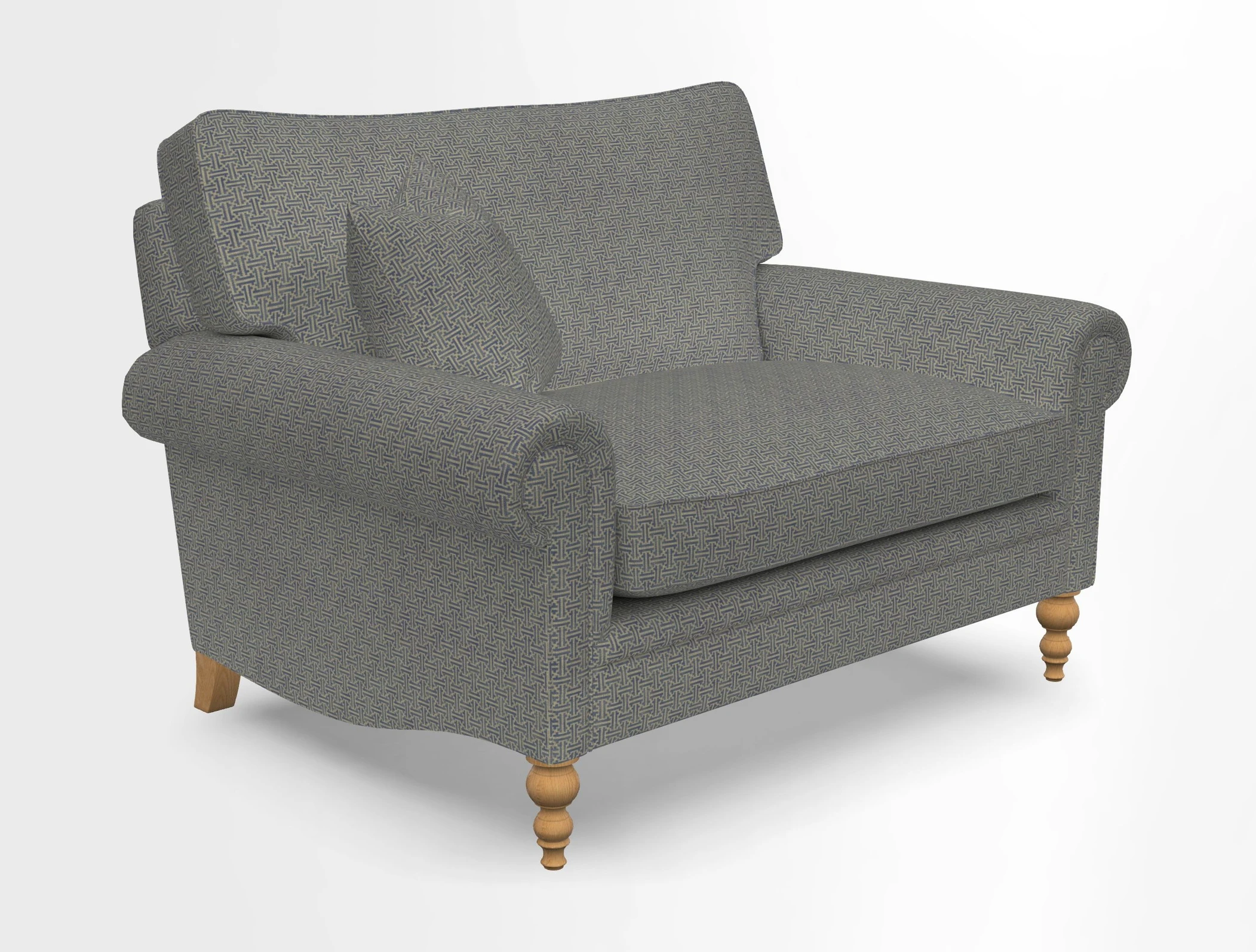 Aldingbourne 3 seater sofa in Grain Sack Stripe Linen Red