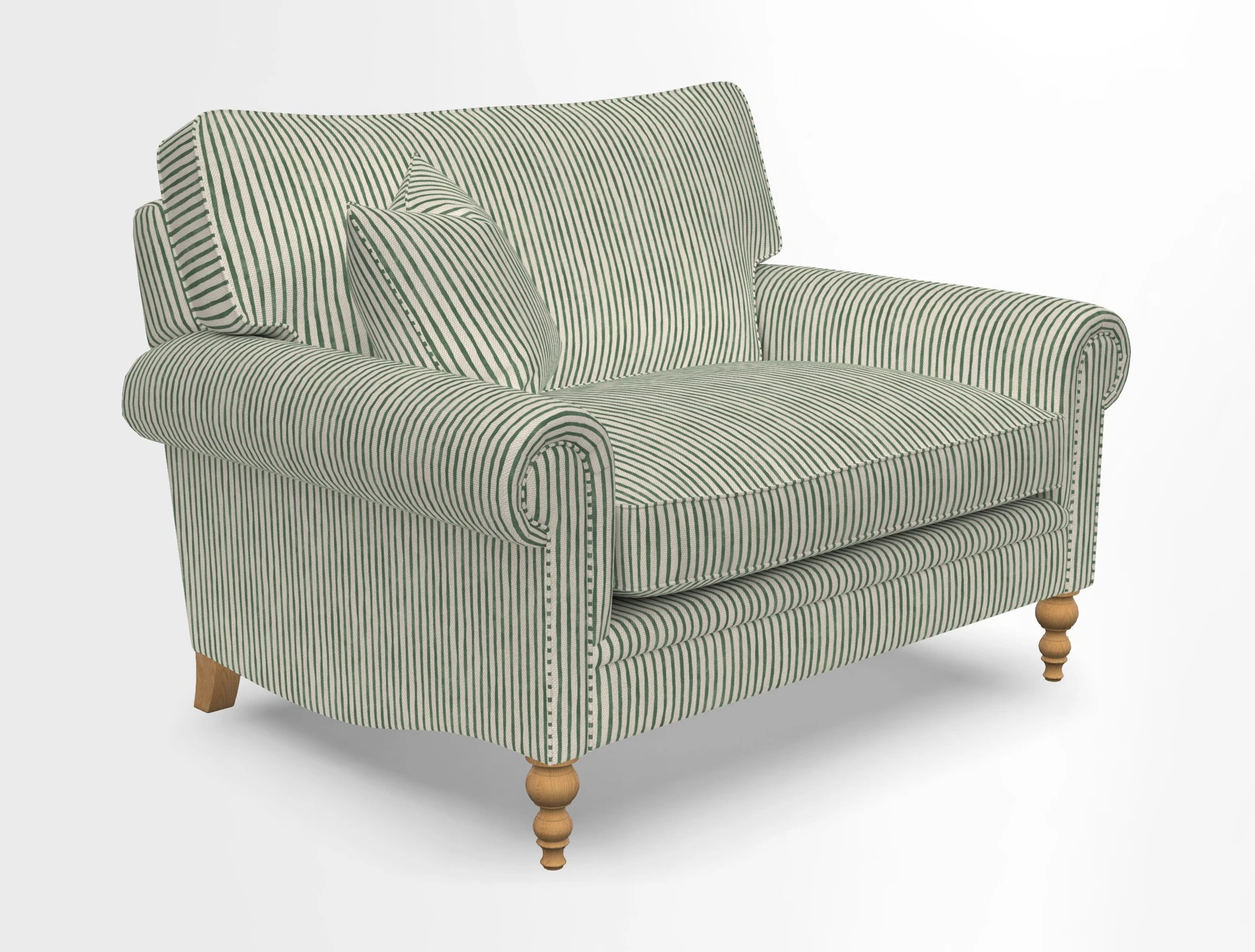 Aldingbourne 3 seater sofa in Grain Sack Stripe Linen Red