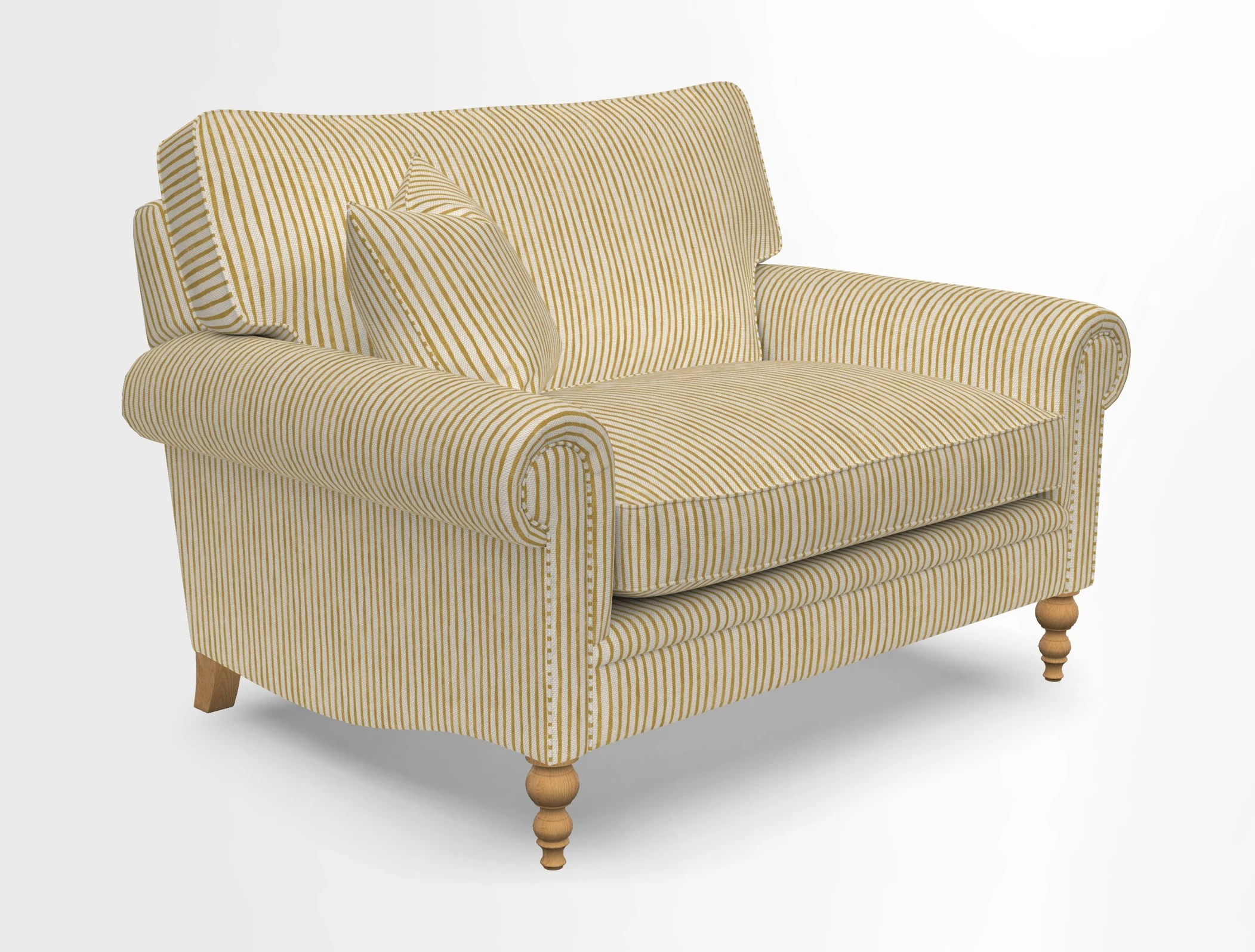 Aldingbourne 3 seater sofa in Grain Sack Stripe Linen Red