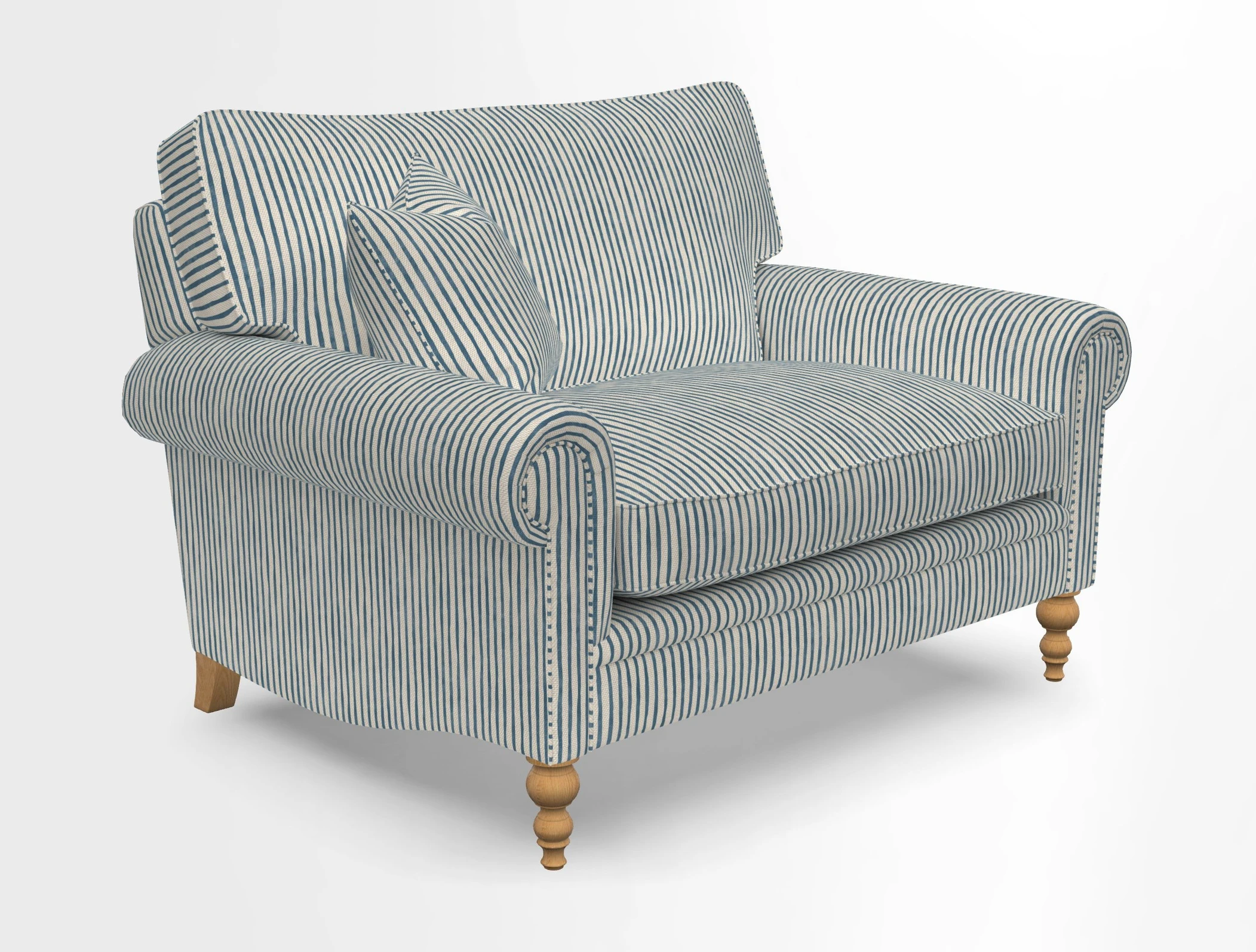 Aldingbourne 3 seater sofa in Grain Sack Stripe Linen Red