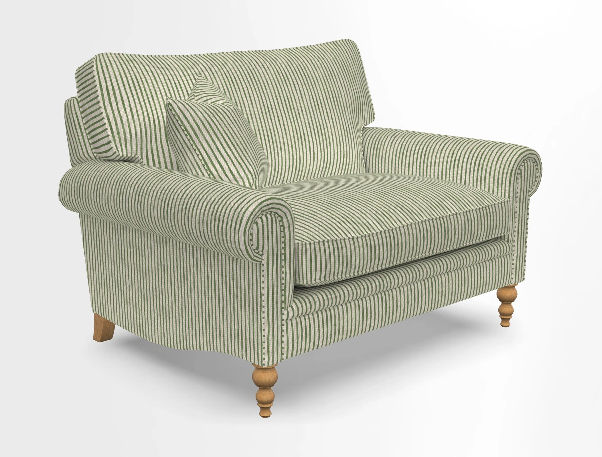 Aldingbourne 3 seater sofa in Grain Sack Stripe Linen Red
