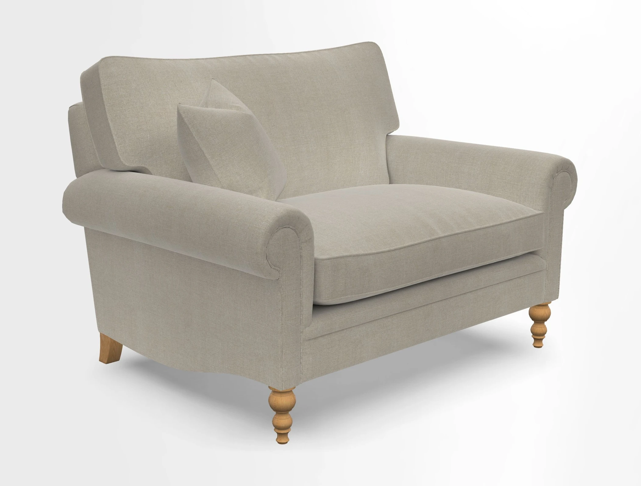 Aldingbourne 3 seater sofa in Grain Sack Stripe Linen Red