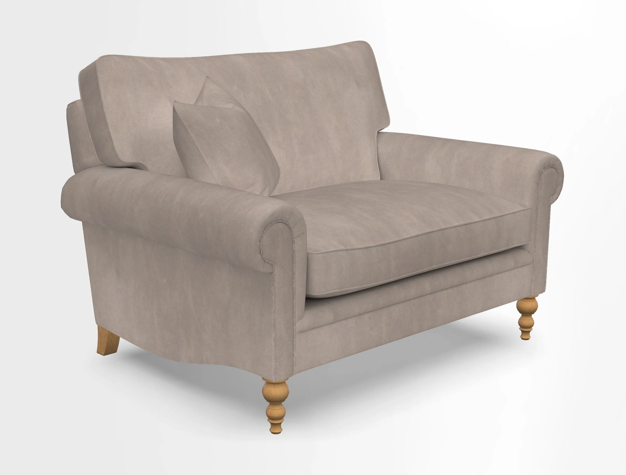 Aldingbourne 3 seater sofa in Grain Sack Stripe Linen Red