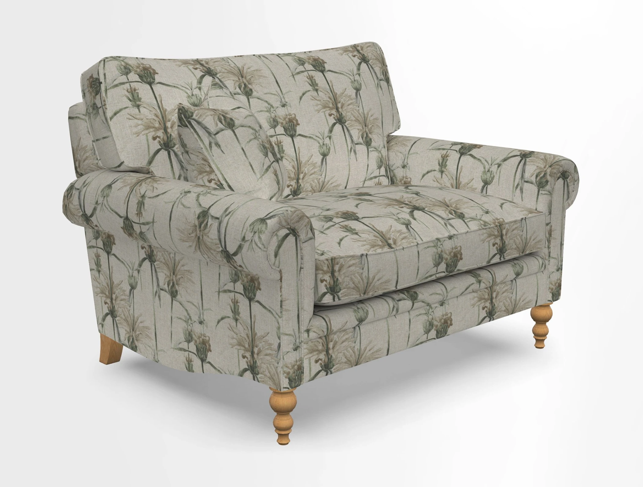 Aldingbourne 3 seater sofa in Grain Sack Stripe Linen Red