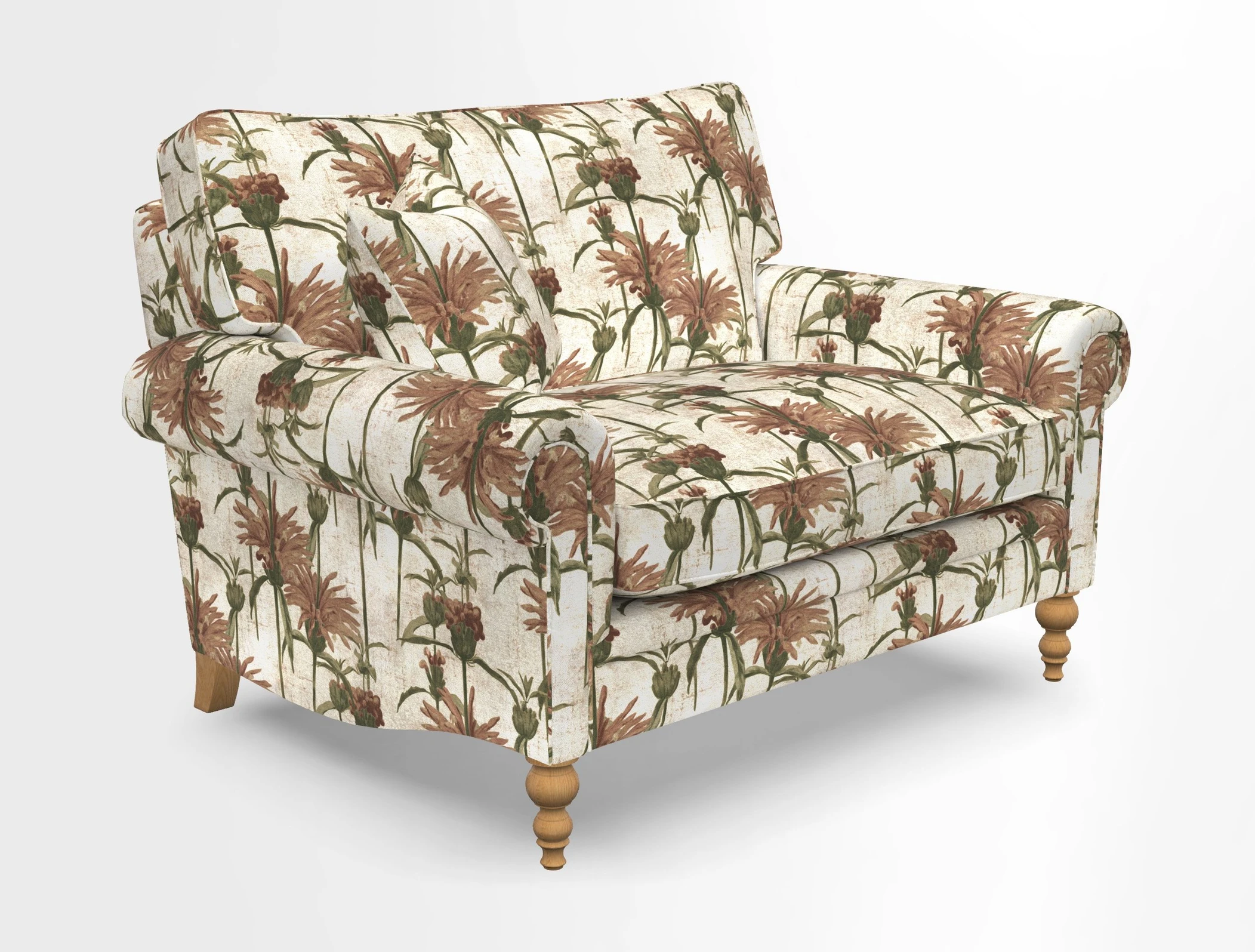 Aldingbourne 3 seater sofa in Grain Sack Stripe Linen Red