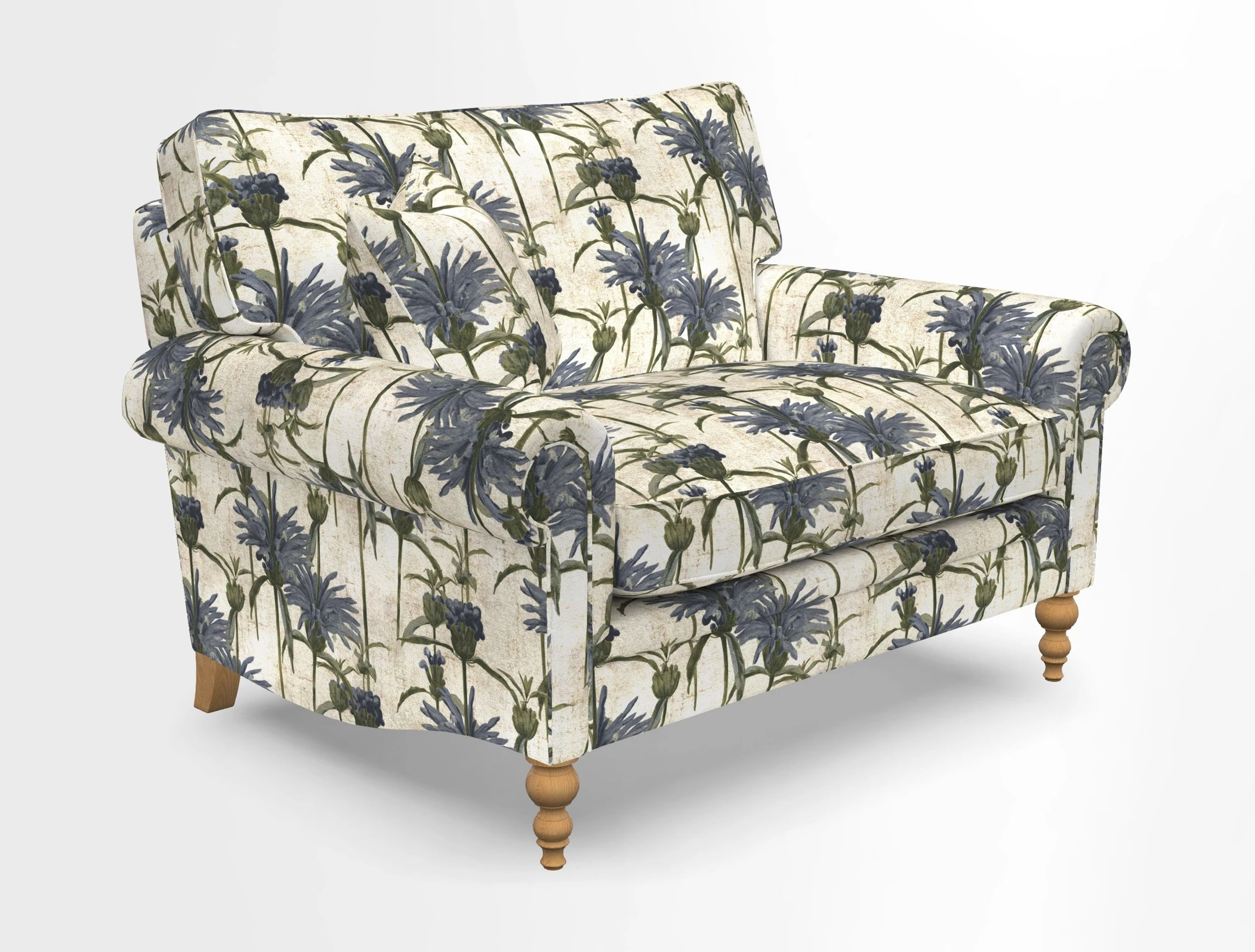 Aldingbourne 3 seater sofa in Grain Sack Stripe Linen Red