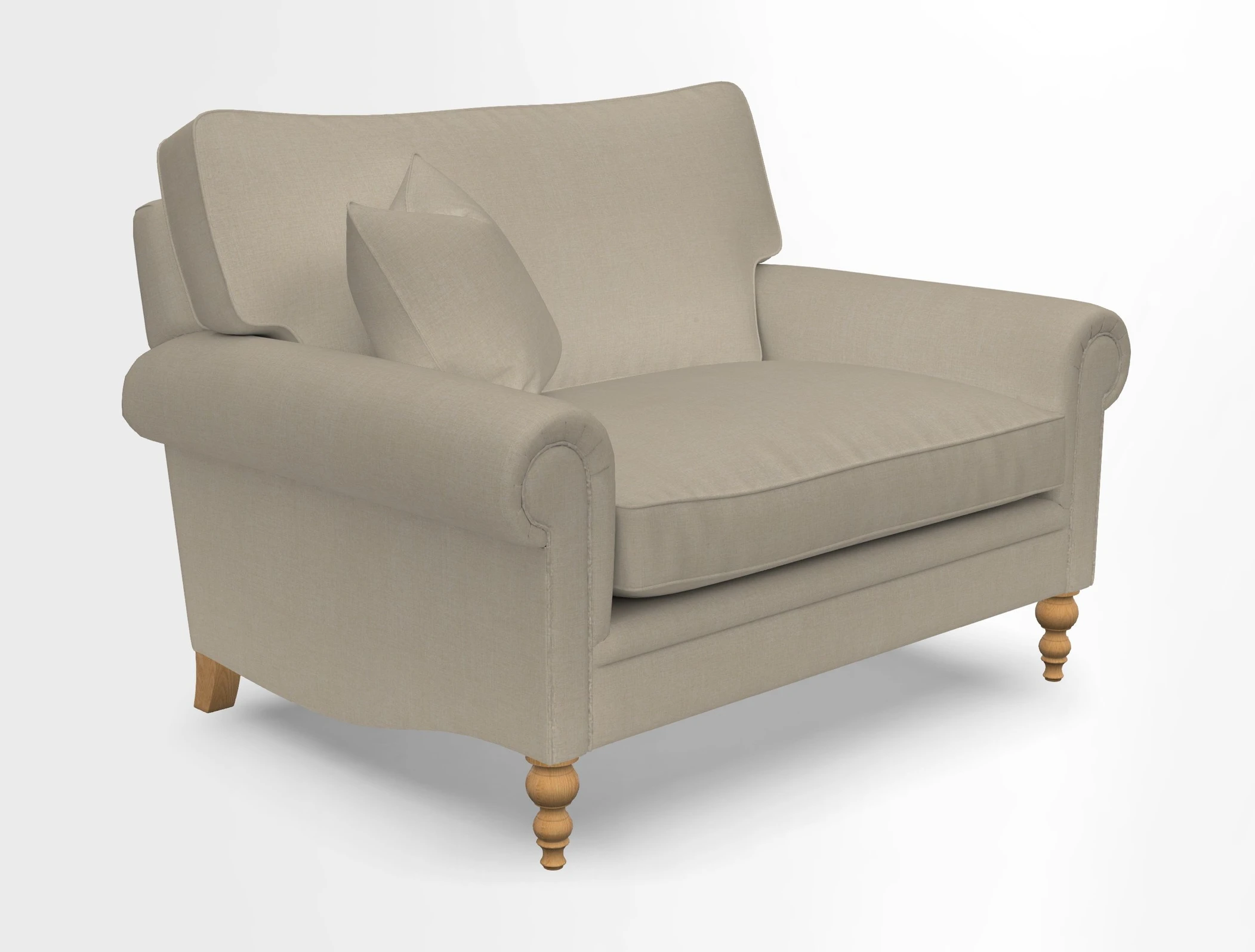 Aldingbourne 3 seater sofa in Grain Sack Stripe Linen Red