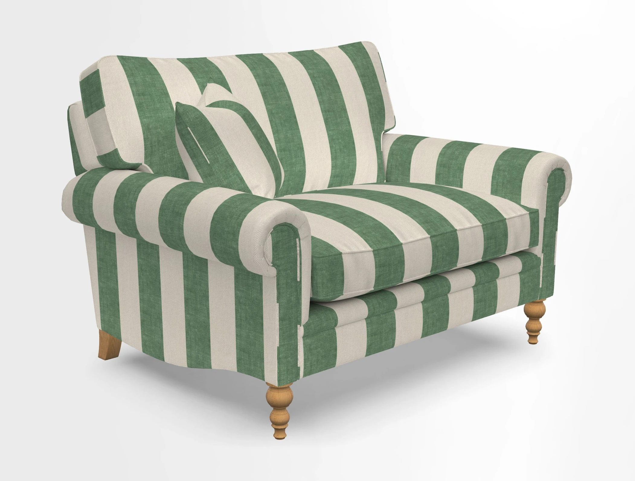 Aldingbourne 3 seater sofa in Grain Sack Stripe Linen Red