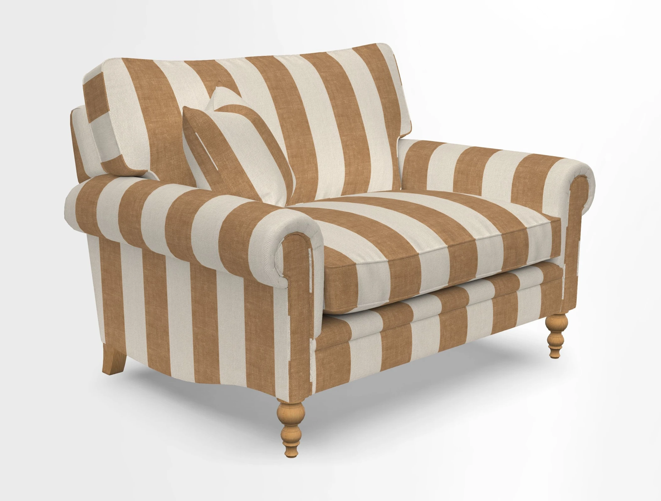 Aldingbourne 3 seater sofa in Grain Sack Stripe Linen Red