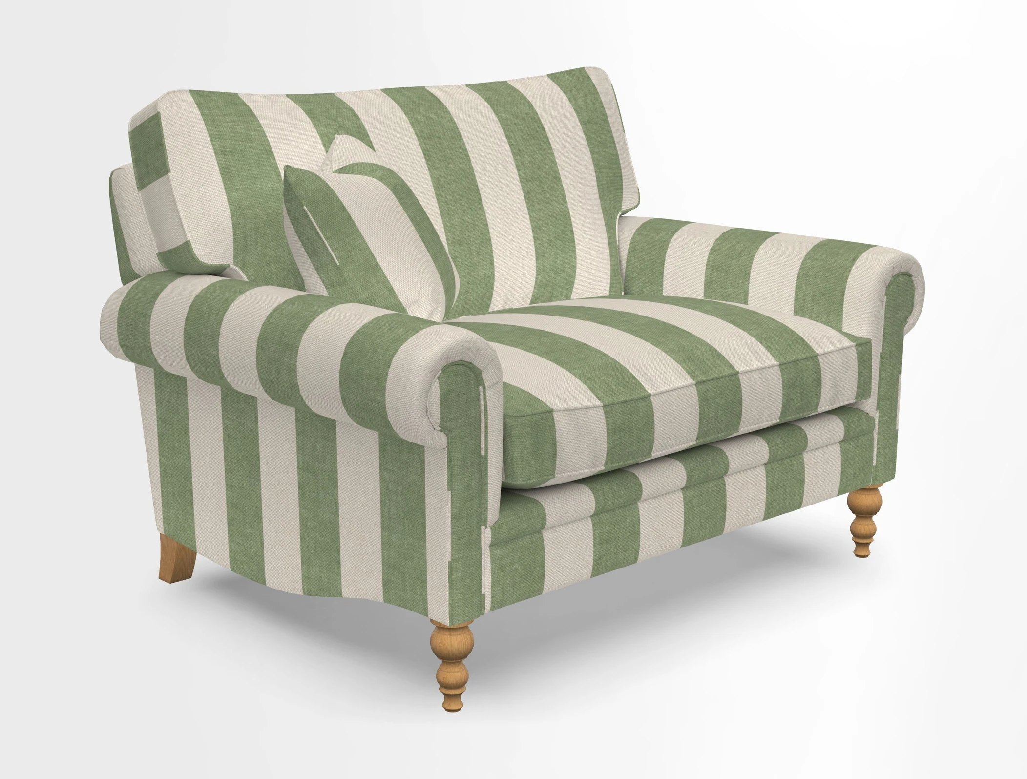 Aldingbourne 3 seater sofa in Grain Sack Stripe Linen Red