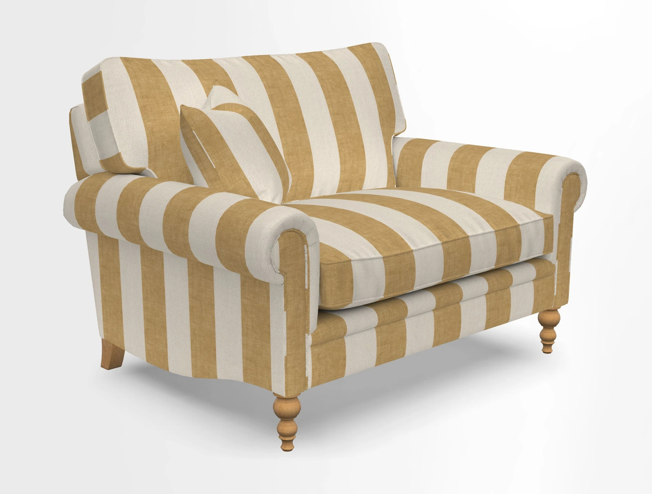 Aldingbourne 3 seater sofa in Grain Sack Stripe Linen Red