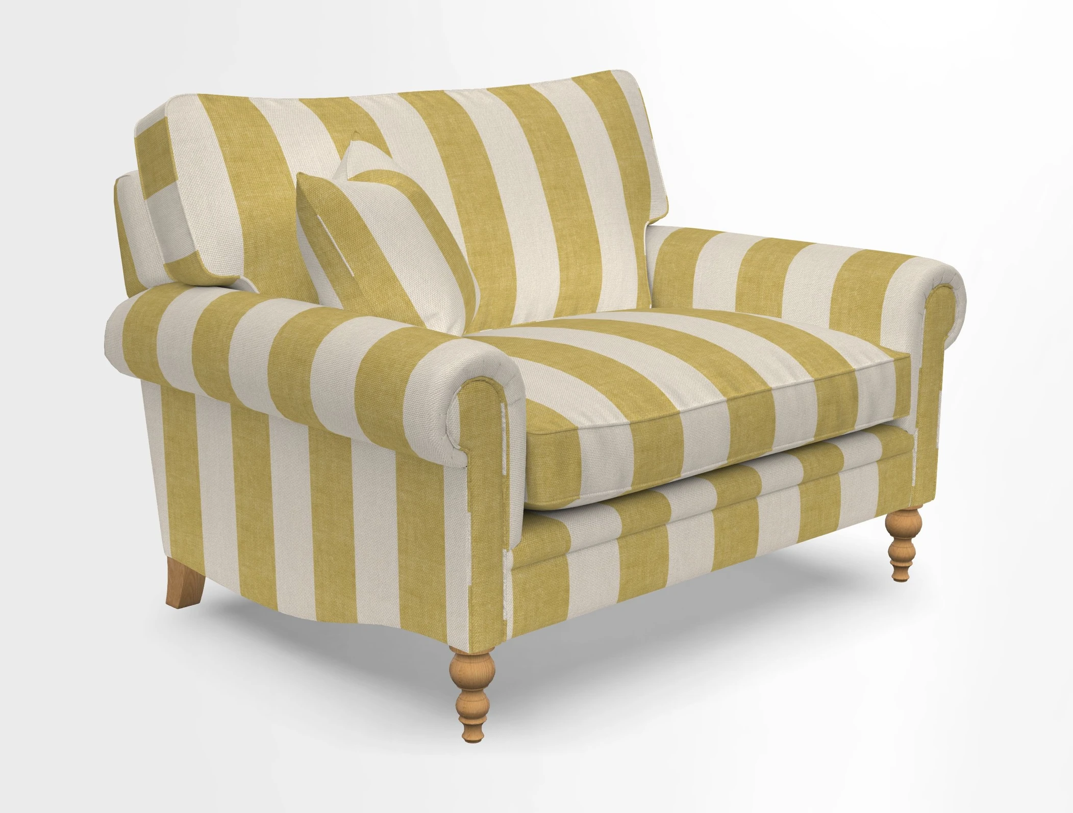Aldingbourne 3 seater sofa in Grain Sack Stripe Linen Red