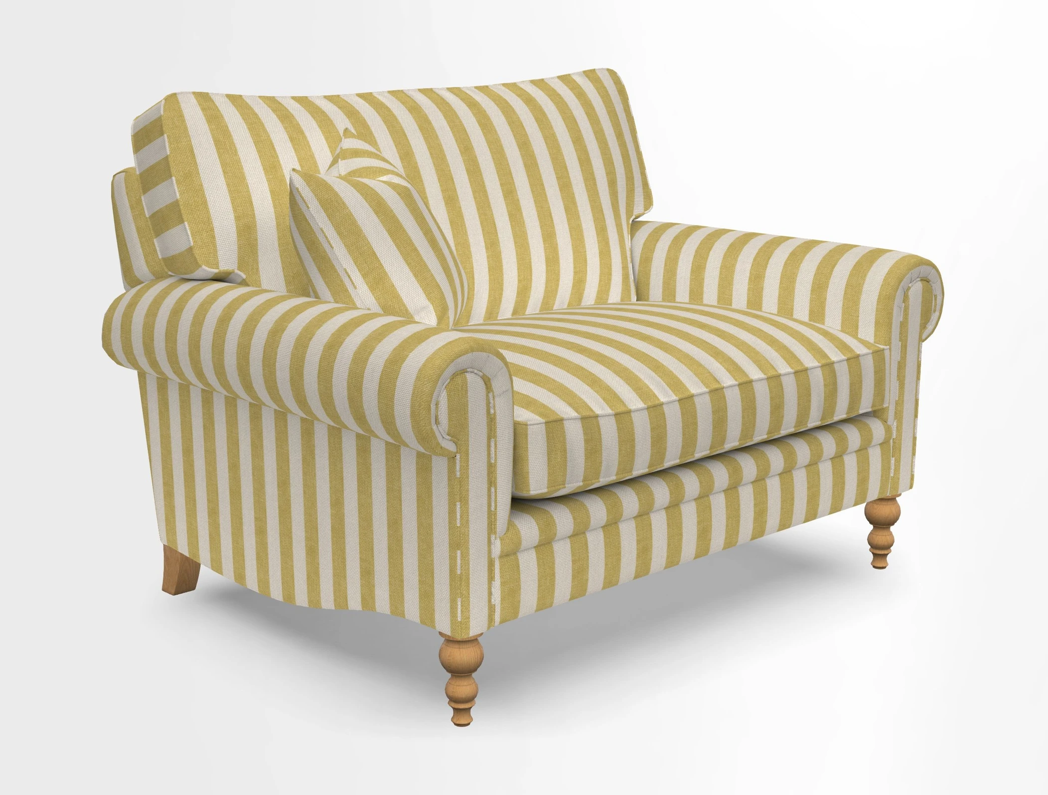 Aldingbourne 3 seater sofa in Grain Sack Stripe Linen Red
