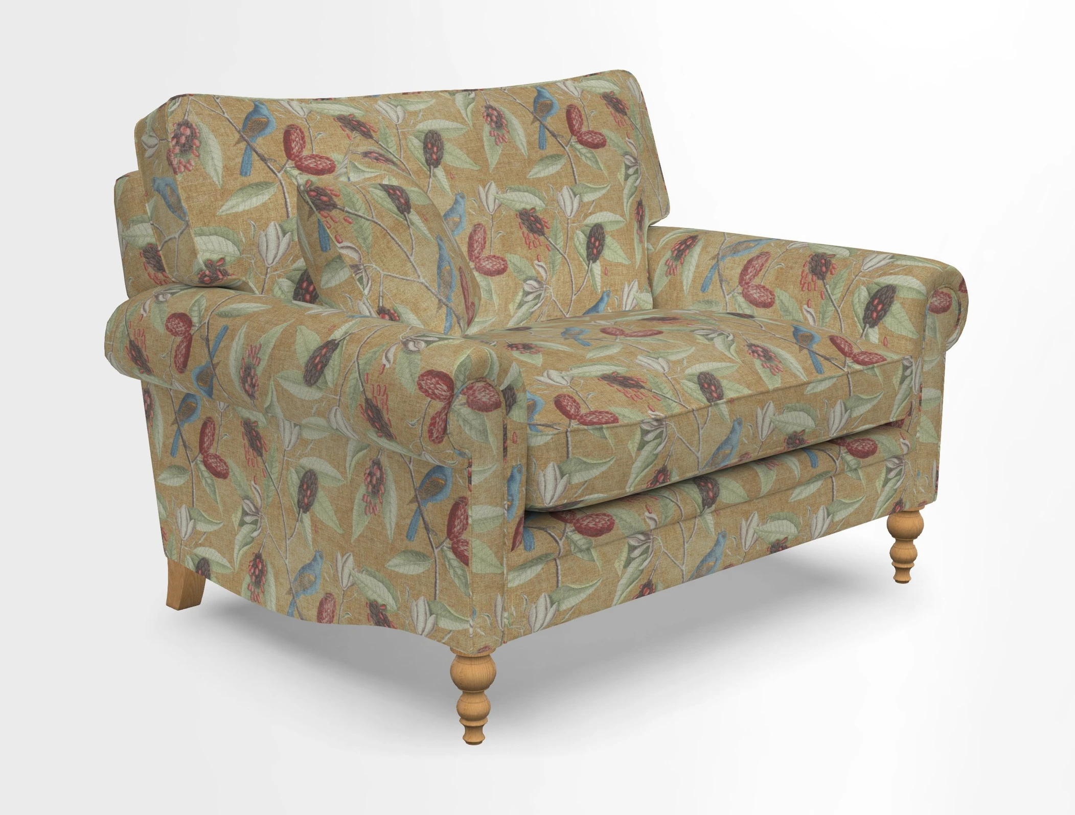 Aldingbourne 3 seater sofa in Grain Sack Stripe Linen Red