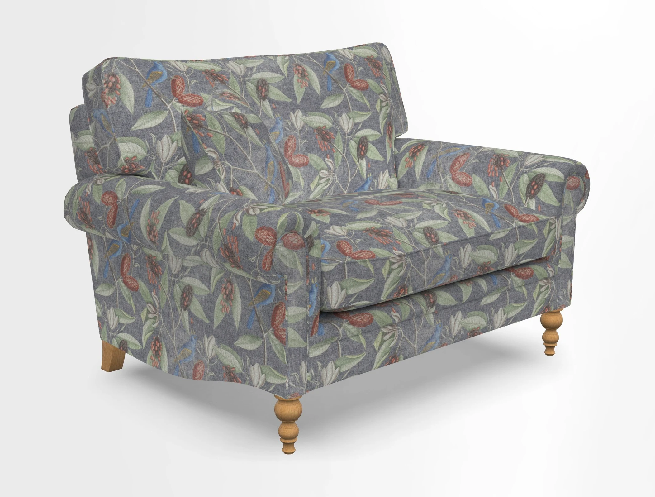 Aldingbourne 3 seater sofa in Grain Sack Stripe Linen Red