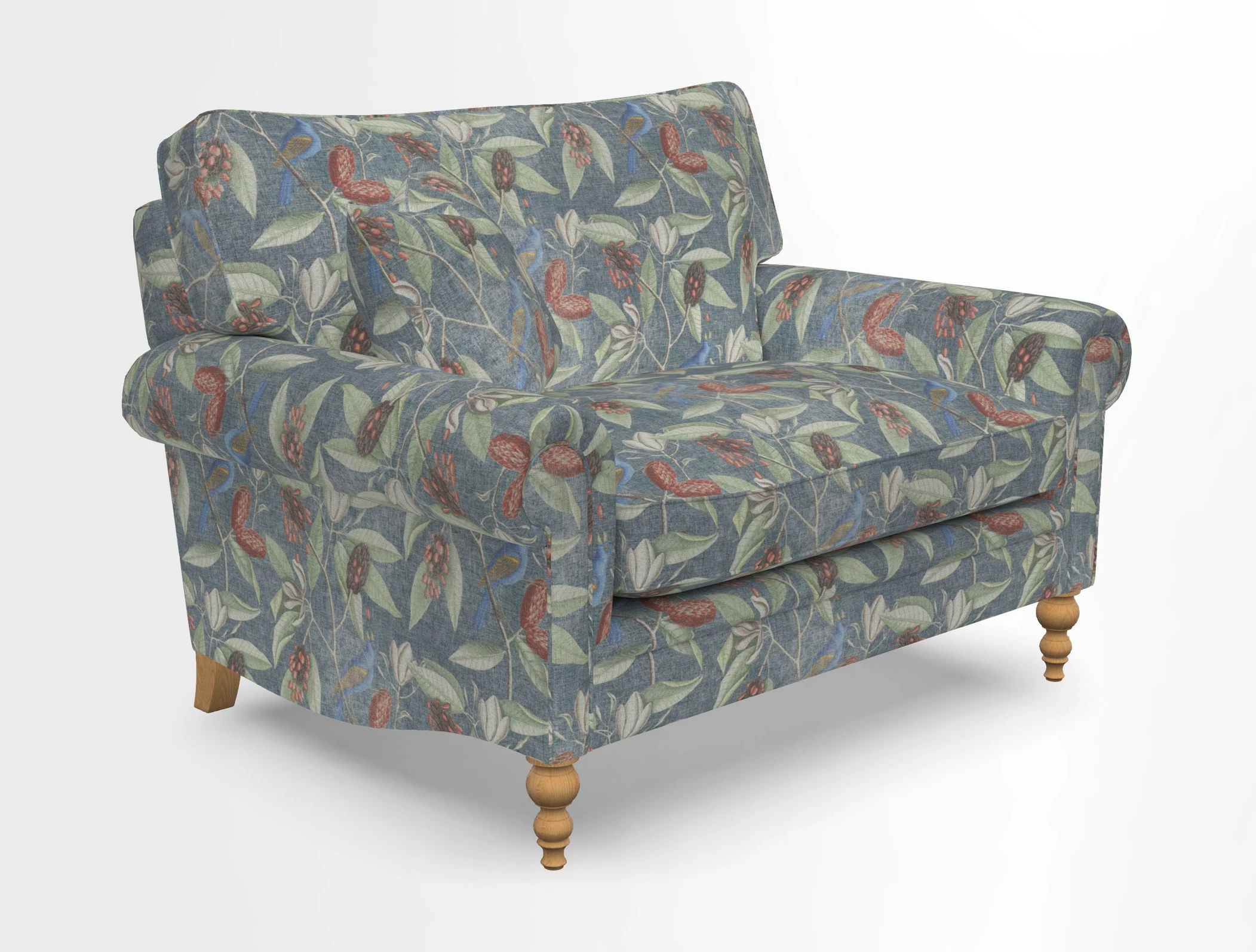 Aldingbourne 3 seater sofa in Grain Sack Stripe Linen Red