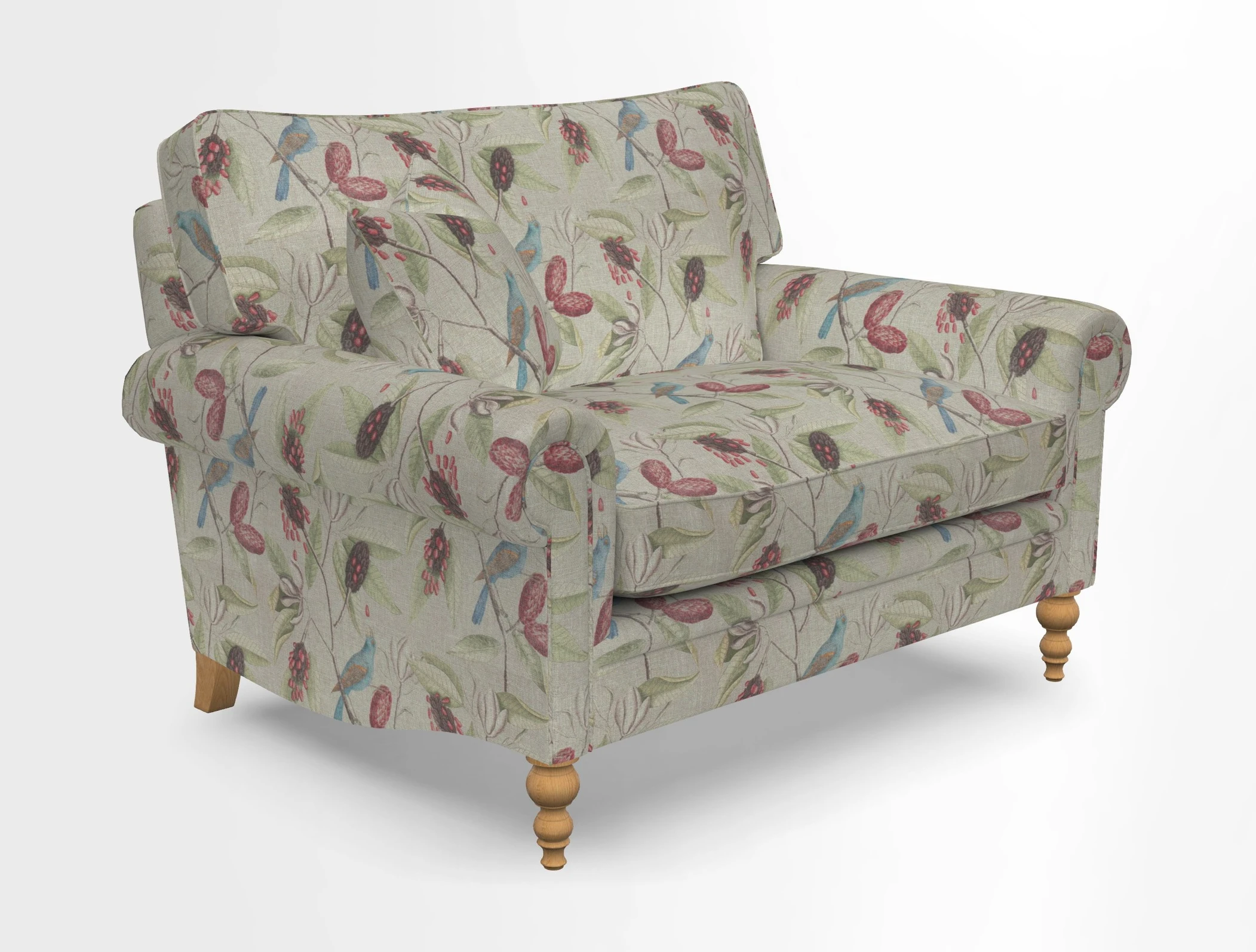Aldingbourne 3 seater sofa in Grain Sack Stripe Linen Red