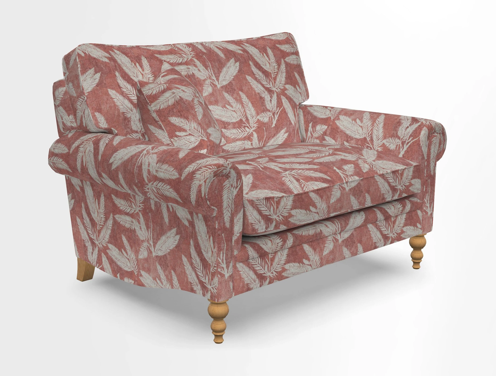 Aldingbourne 3 seater sofa in Grain Sack Stripe Linen Red
