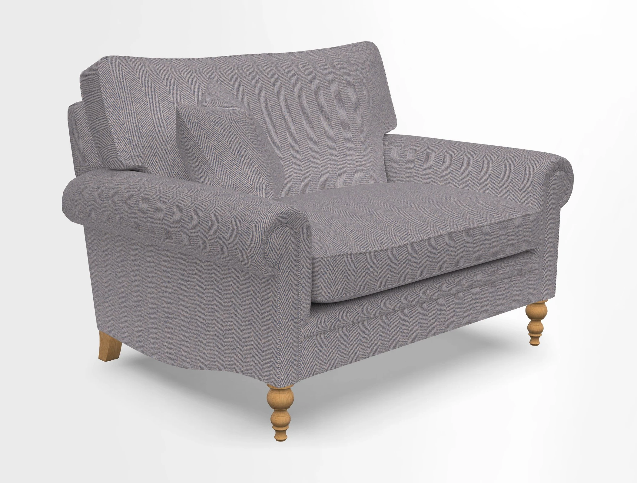Aldingbourne 3 seater sofa in Grain Sack Stripe Linen Red