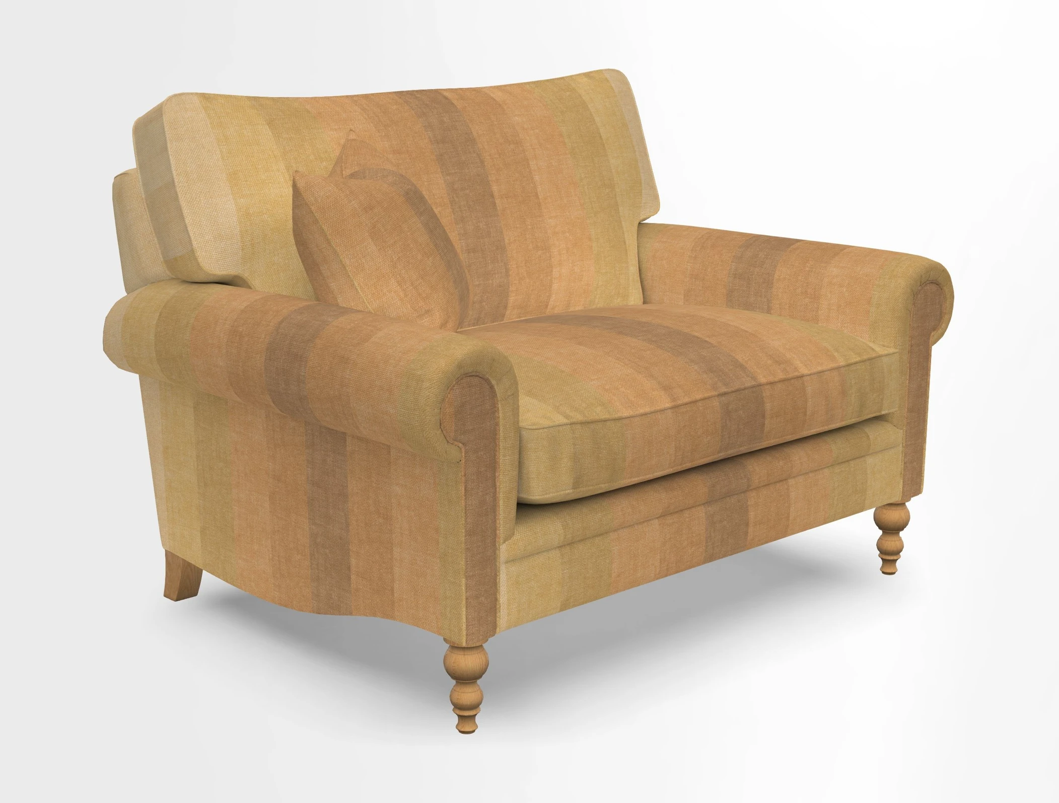 Aldingbourne 3 seater sofa in Grain Sack Stripe Linen Red