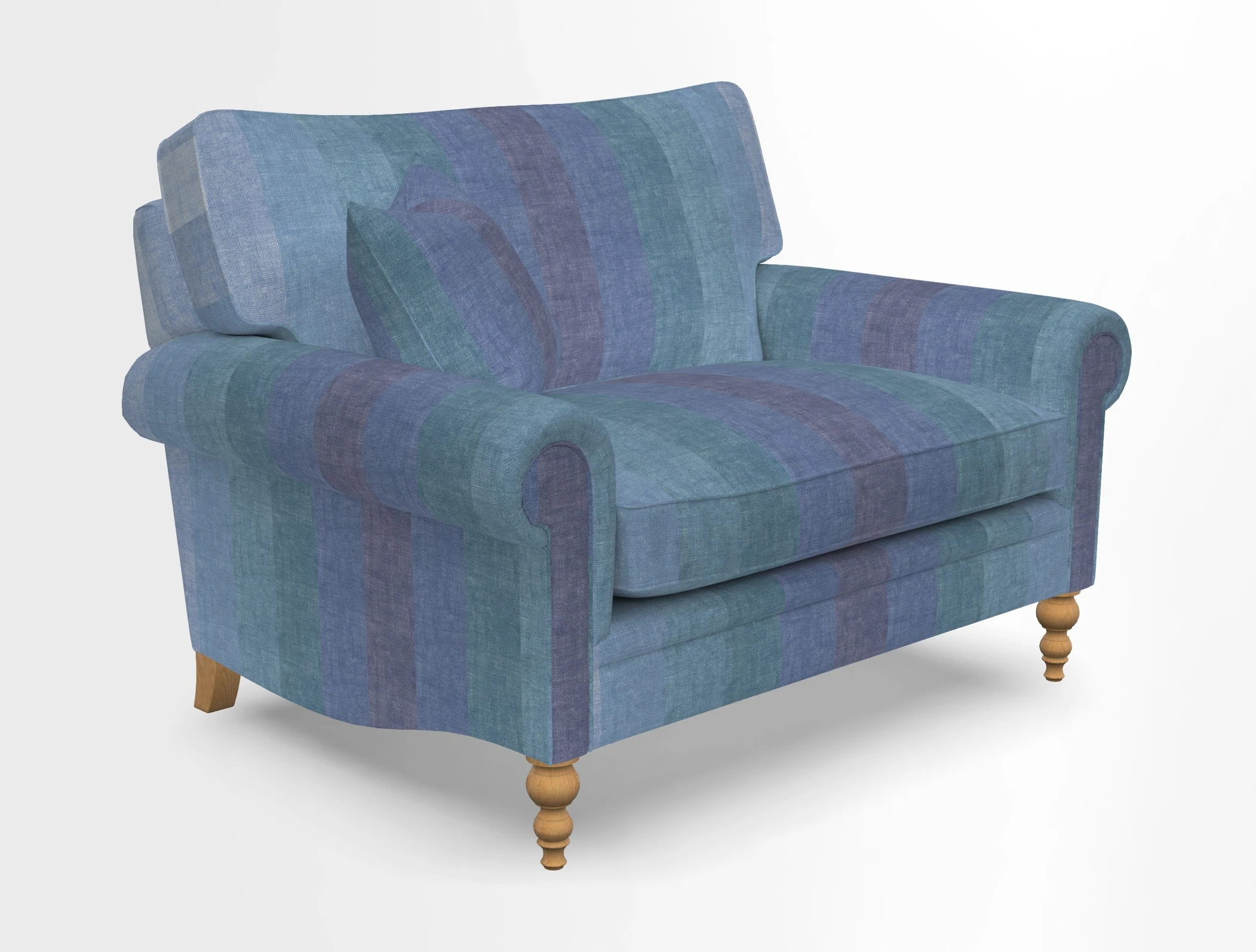 Aldingbourne 3 seater sofa in Grain Sack Stripe Linen Red