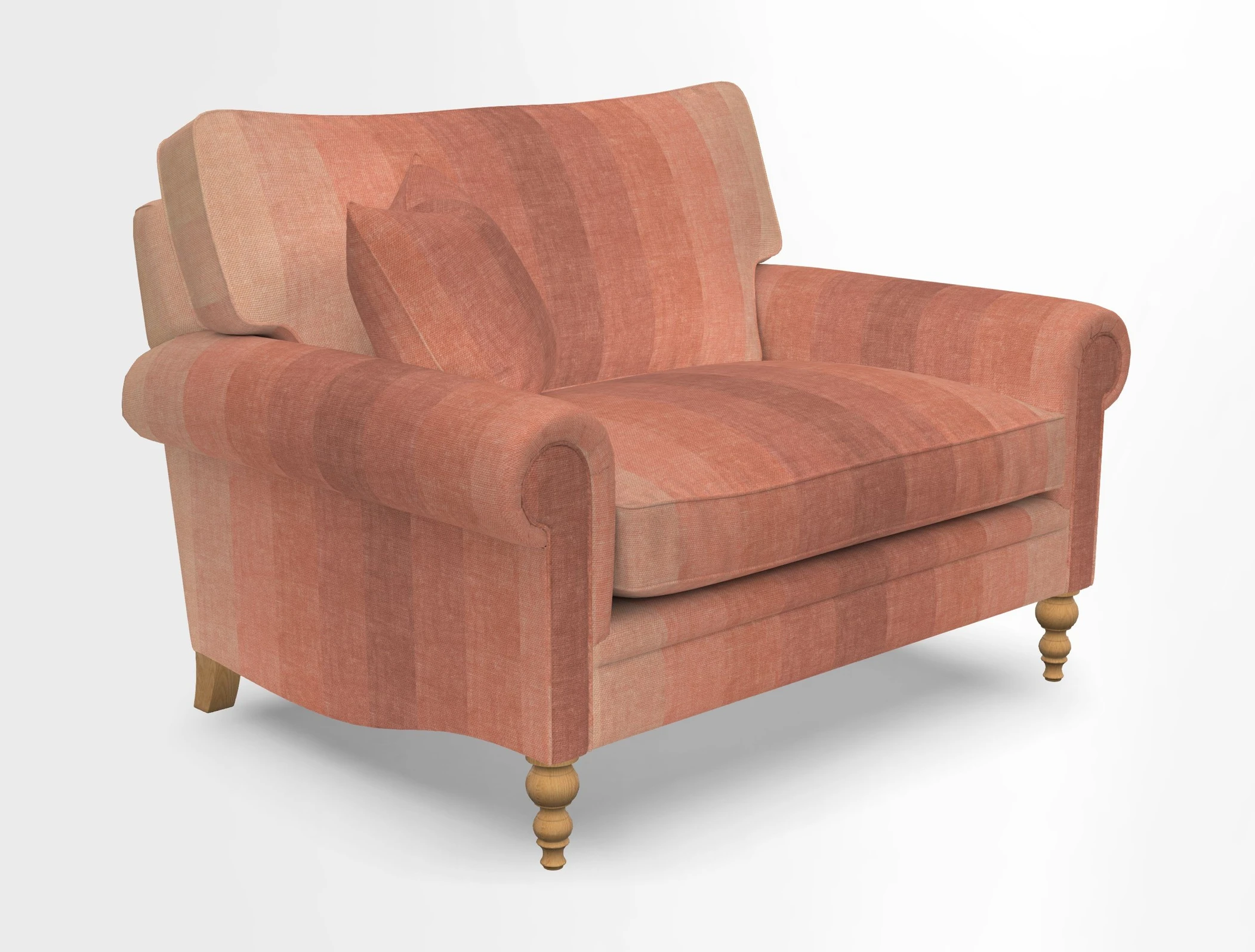 Aldingbourne 3 seater sofa in Grain Sack Stripe Linen Red