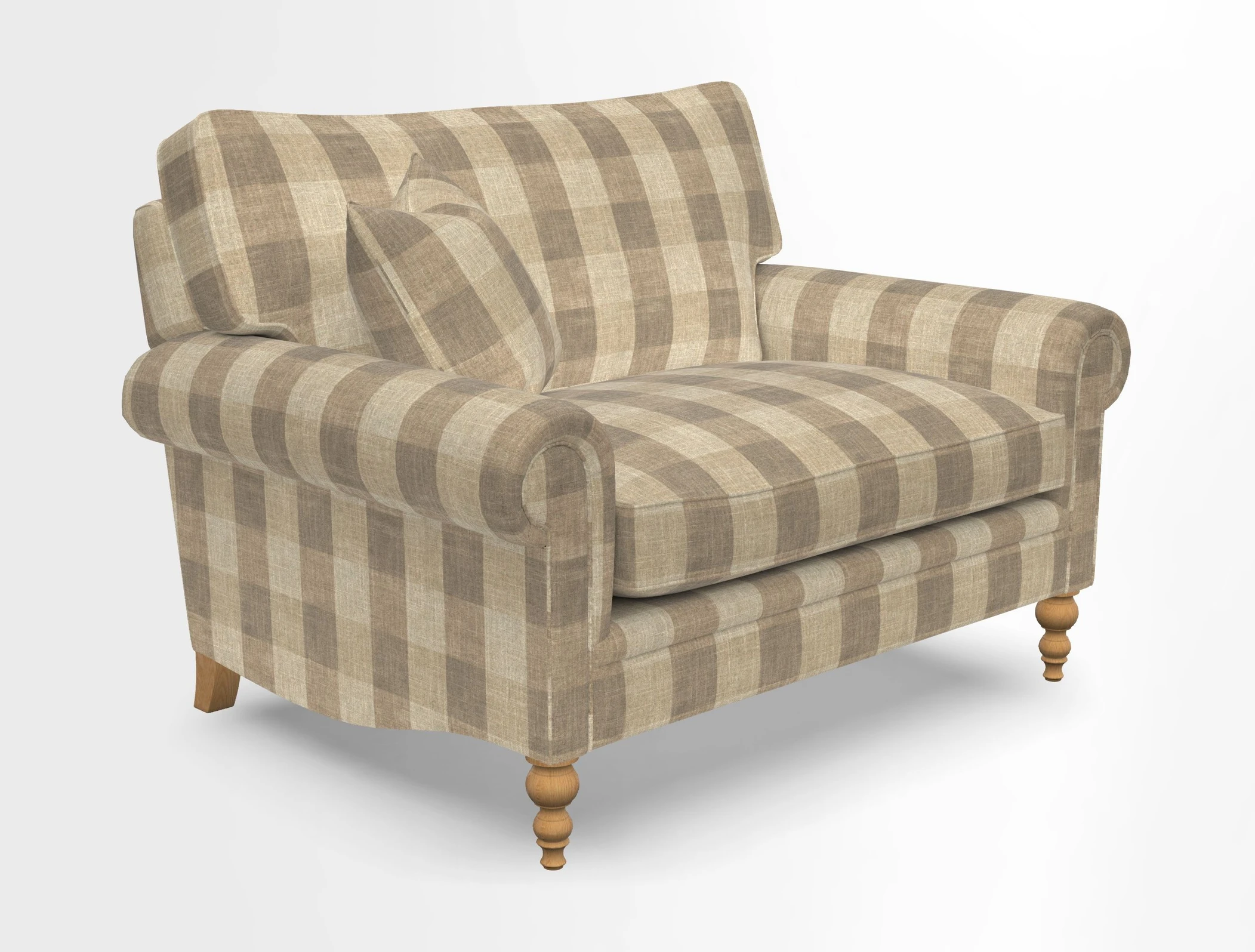 Aldingbourne 3 seater sofa in Grain Sack Stripe Linen Red