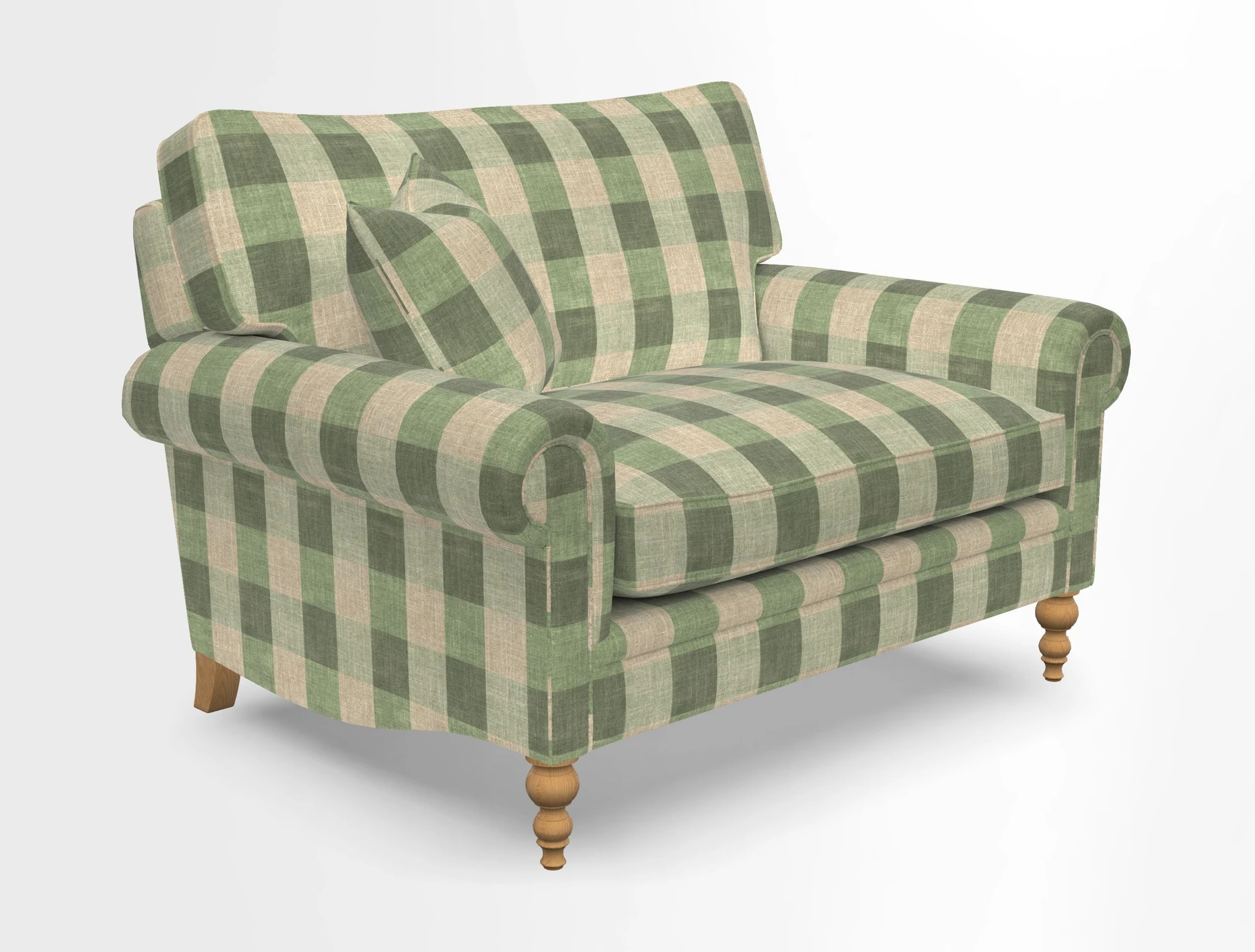 Aldingbourne 3 seater sofa in Grain Sack Stripe Linen Red