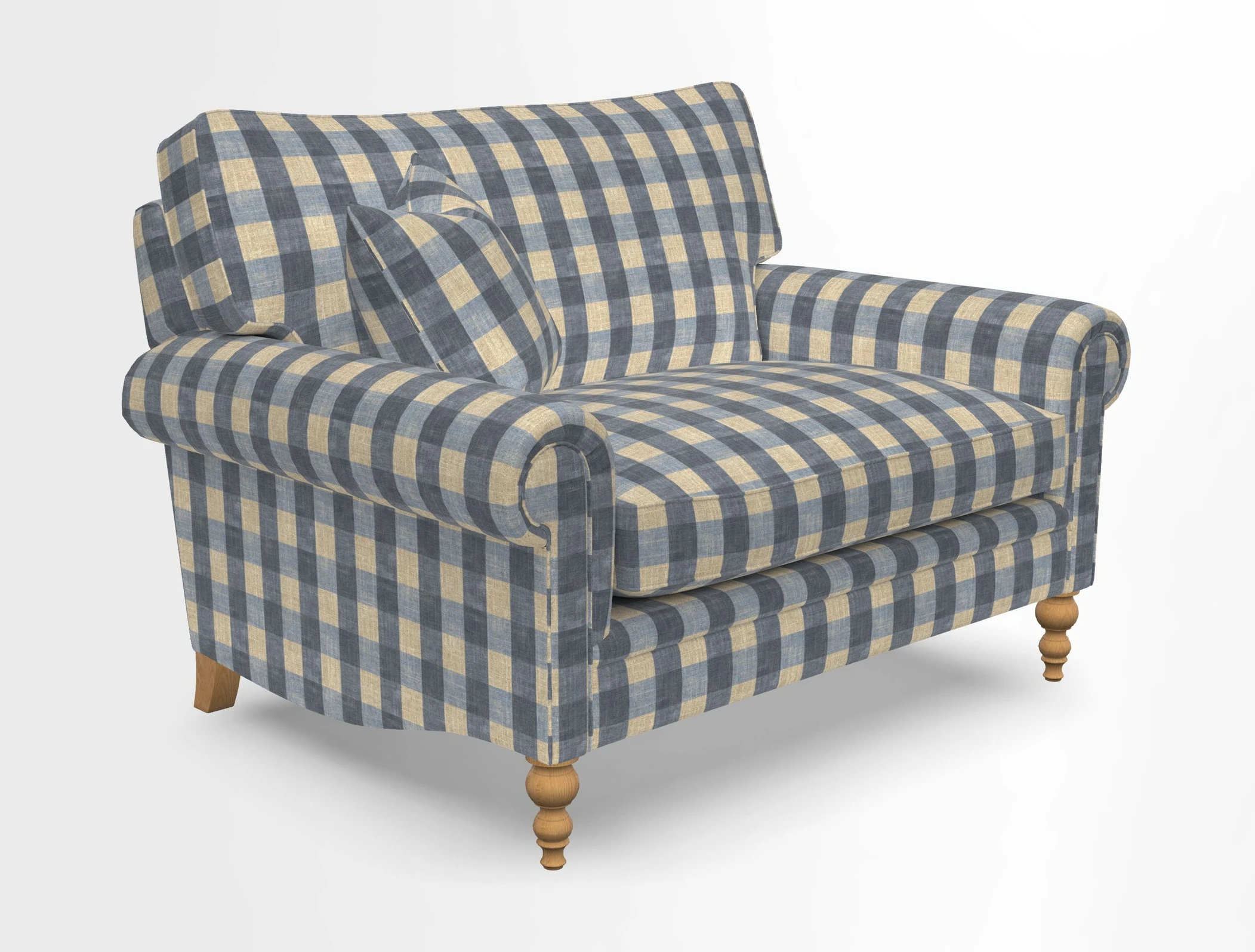 Aldingbourne 3 seater sofa in Grain Sack Stripe Linen Red