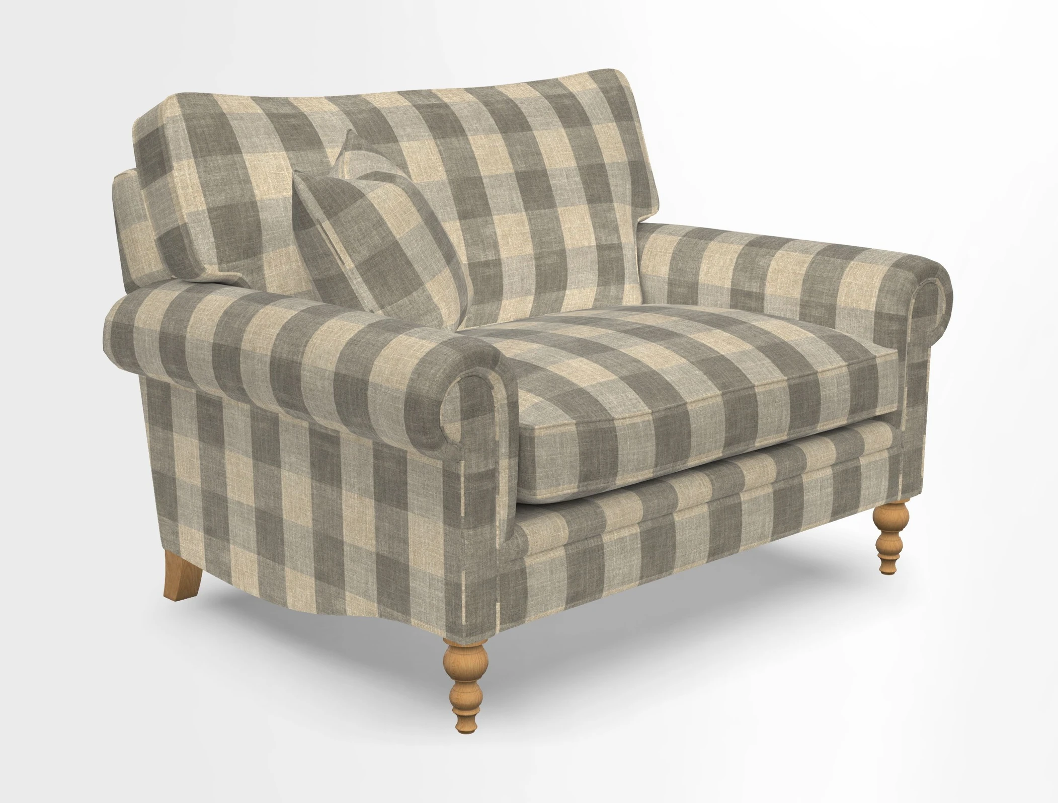 Aldingbourne 3 seater sofa in Grain Sack Stripe Linen Red