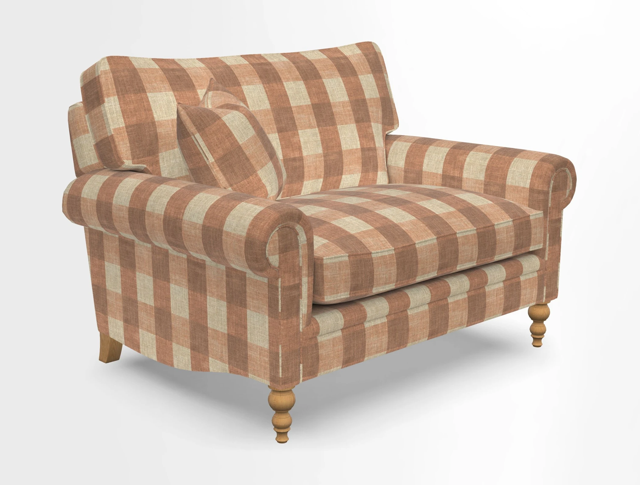 Aldingbourne 3 seater sofa in Grain Sack Stripe Linen Red