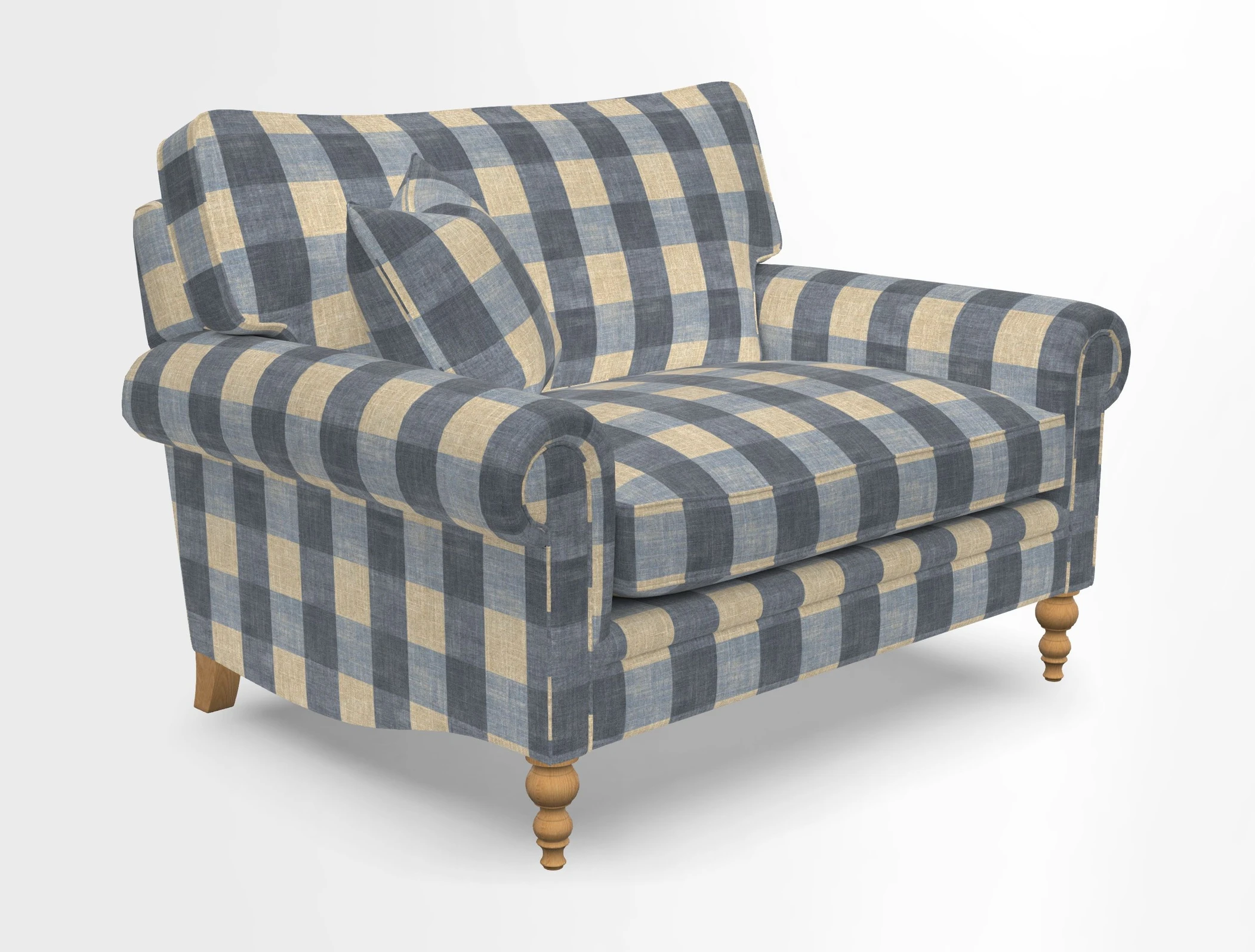 Aldingbourne 3 seater sofa in Grain Sack Stripe Linen Red