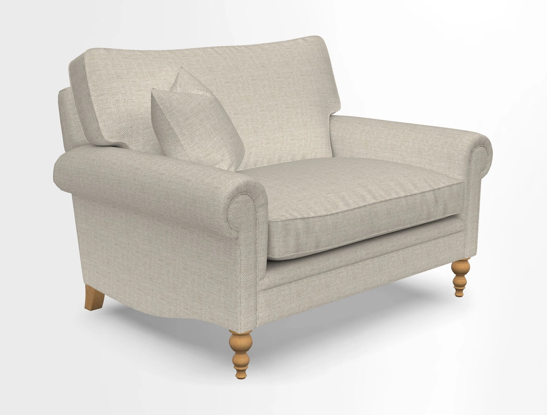 Aldingbourne 3 seater sofa in Grain Sack Stripe Linen Red
