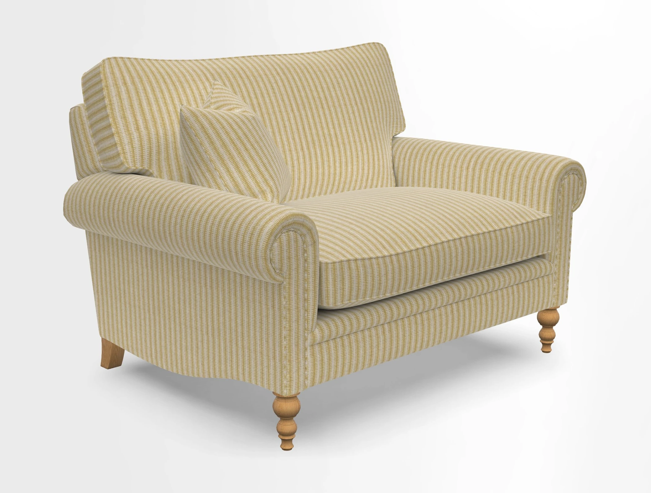 Aldingbourne 3 seater sofa in Grain Sack Stripe Linen Red