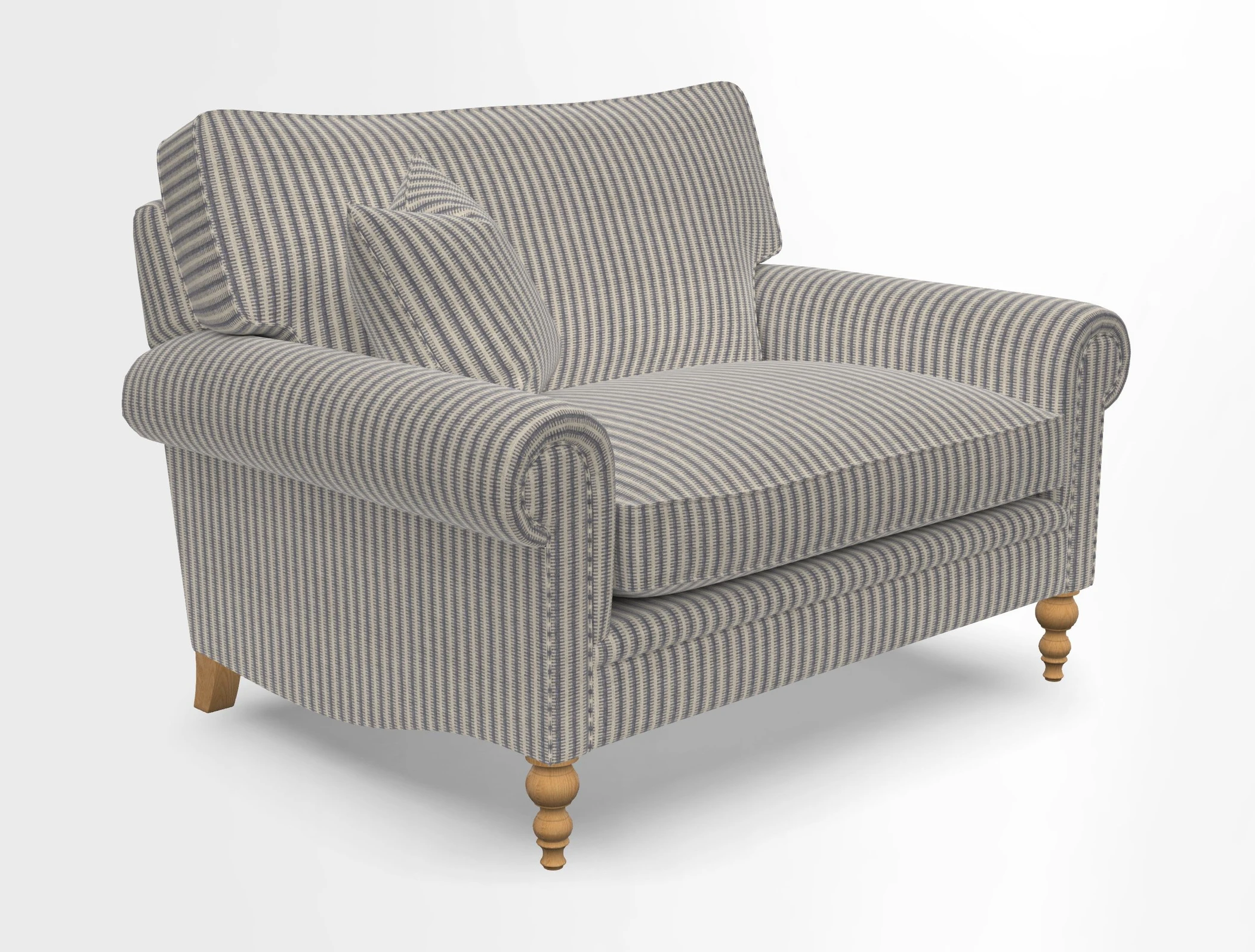Aldingbourne 3 seater sofa in Grain Sack Stripe Linen Red
