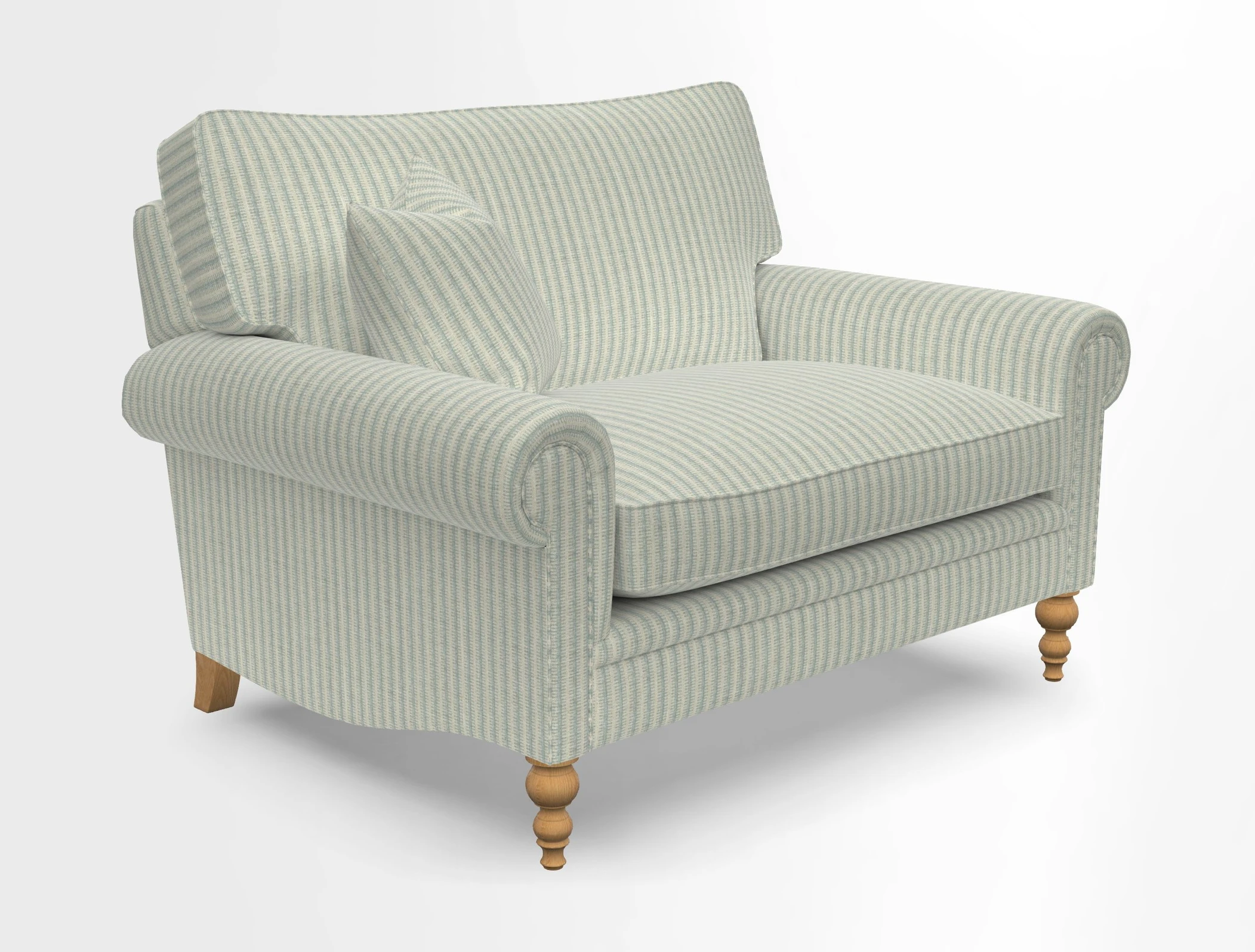 Aldingbourne 3 seater sofa in Grain Sack Stripe Linen Red