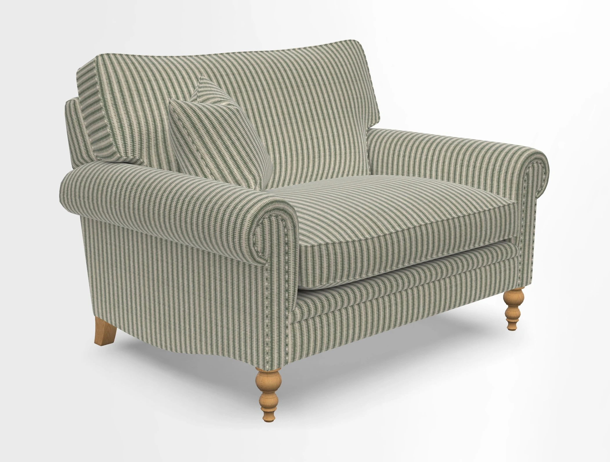 Aldingbourne 3 seater sofa in Grain Sack Stripe Linen Red