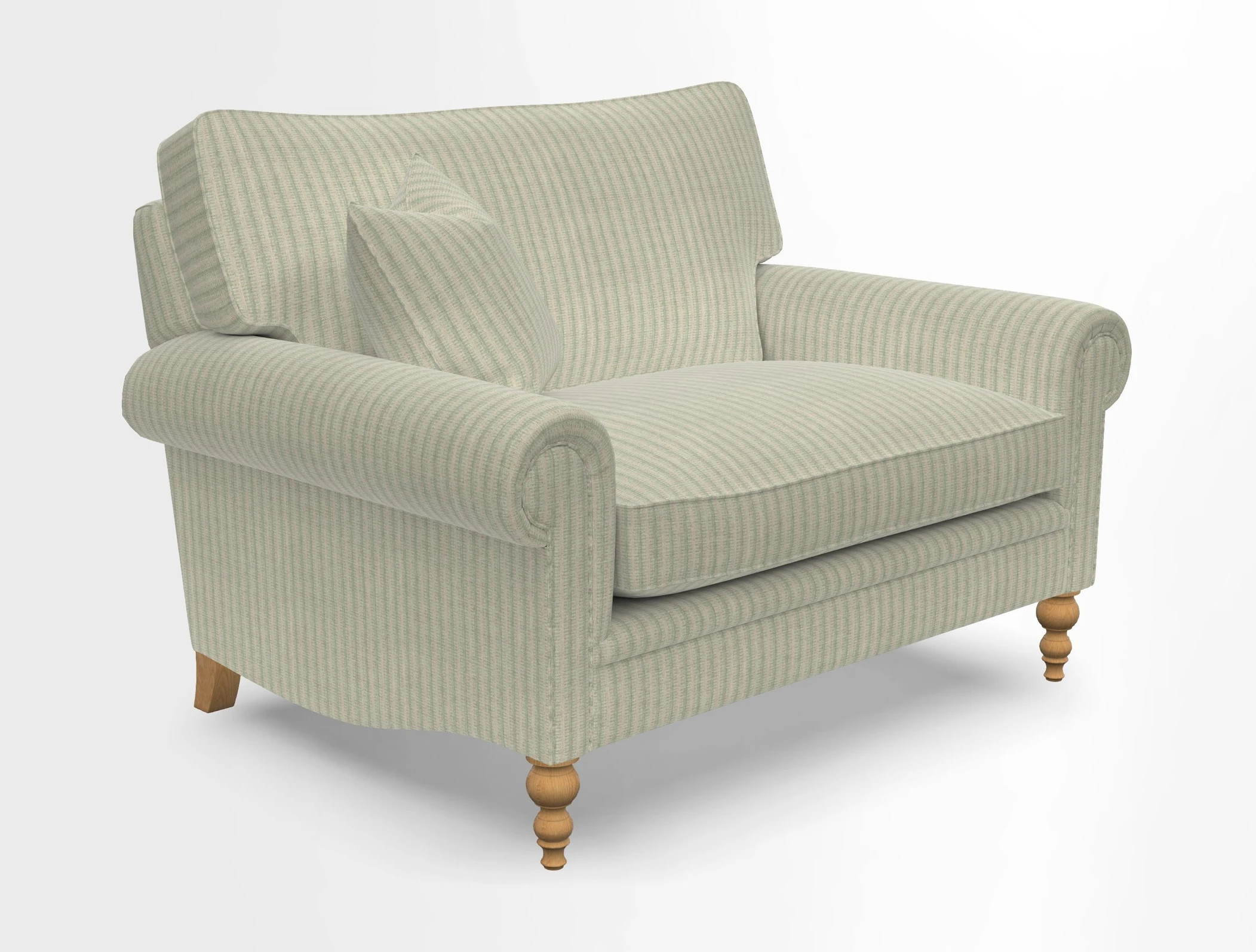 Aldingbourne 3 seater sofa in Grain Sack Stripe Linen Red