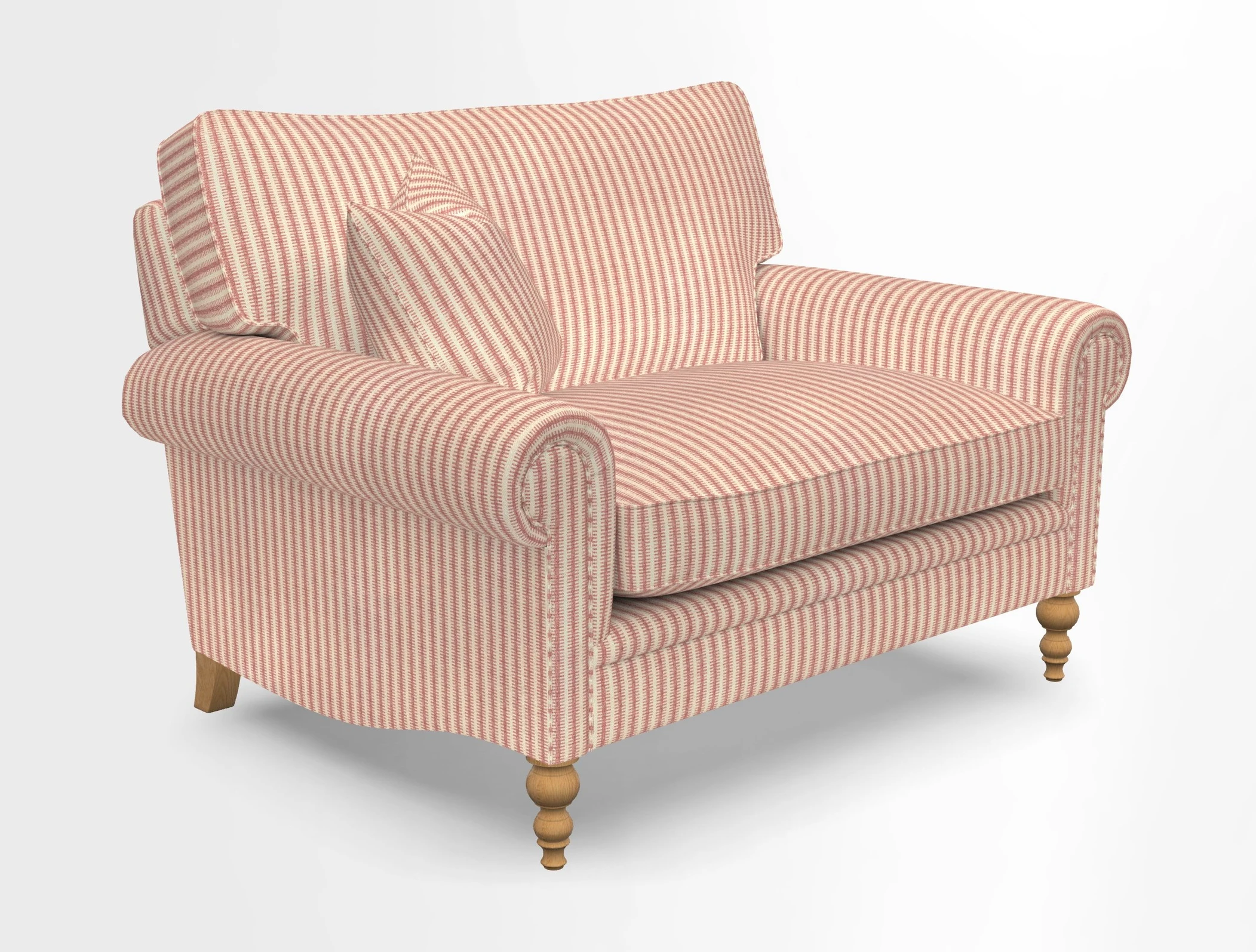 Aldingbourne 3 seater sofa in Grain Sack Stripe Linen Red