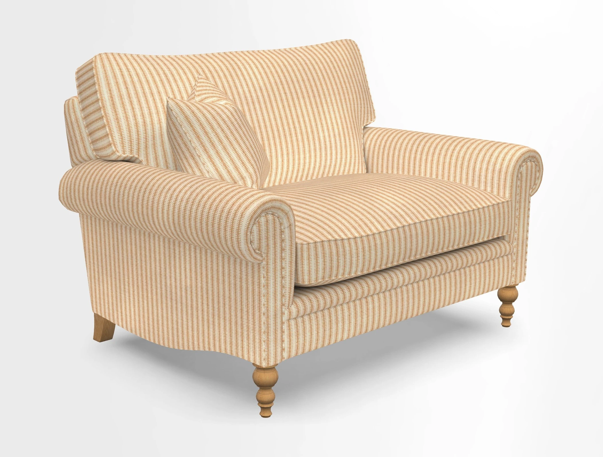 Aldingbourne 3 seater sofa in Grain Sack Stripe Linen Red