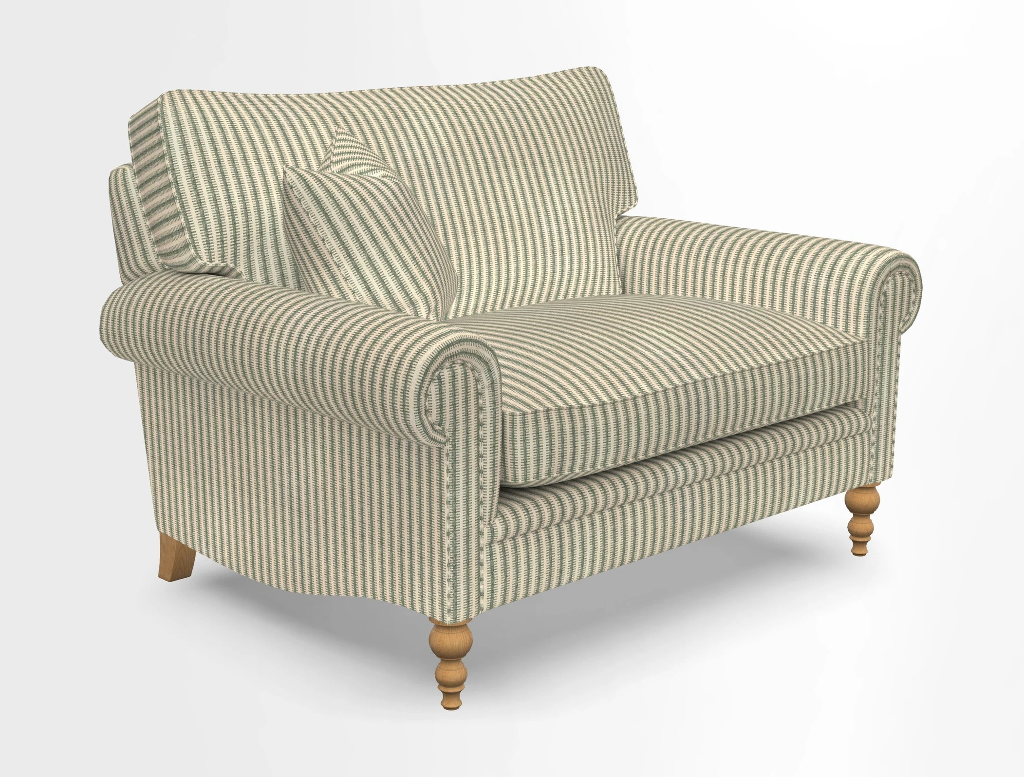 Aldingbourne 3 seater sofa in Grain Sack Stripe Linen Red
