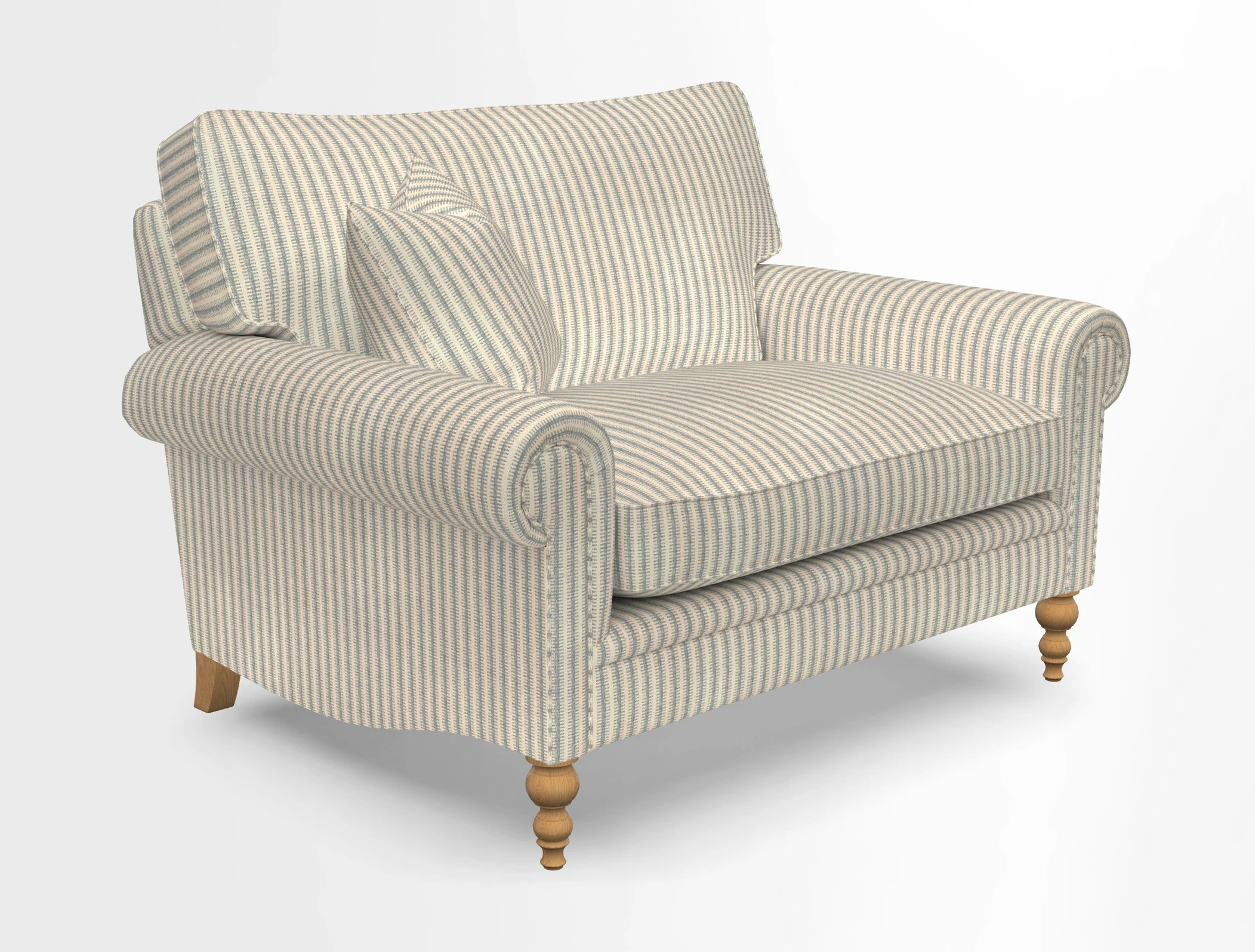 Aldingbourne 3 seater sofa in Grain Sack Stripe Linen Red