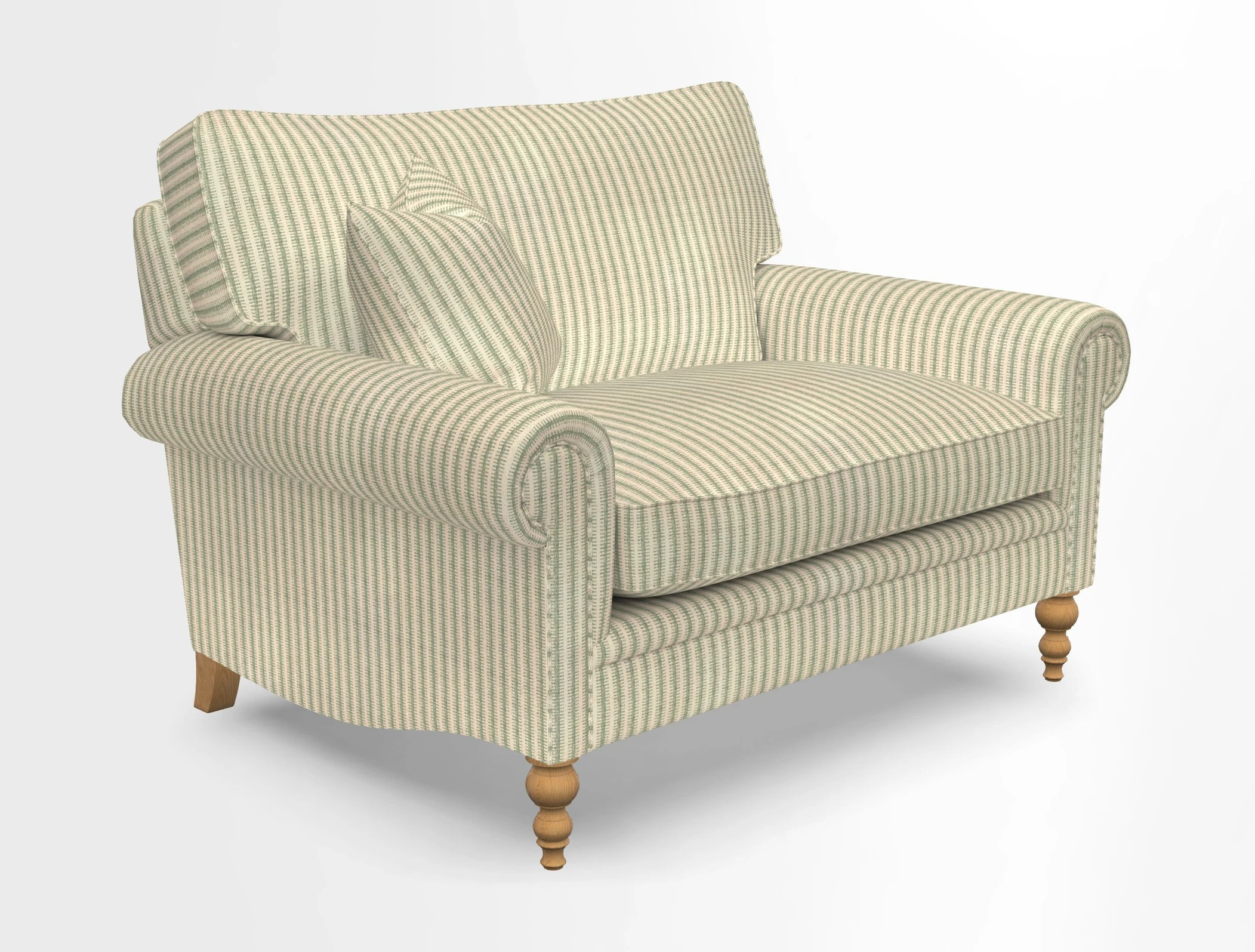 Aldingbourne 3 seater sofa in Grain Sack Stripe Linen Red