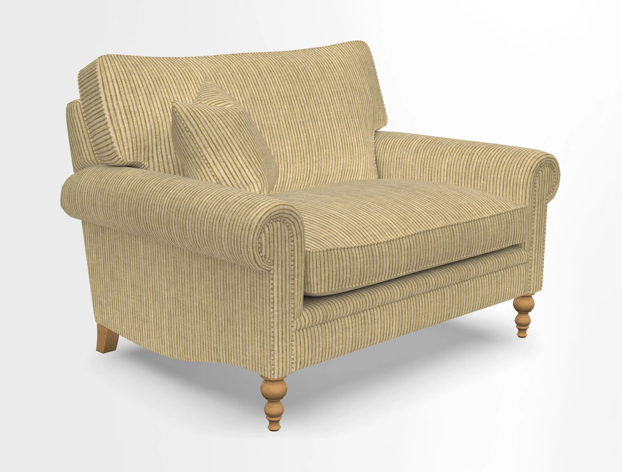 Aldingbourne 3 seater sofa in Grain Sack Stripe Linen Red