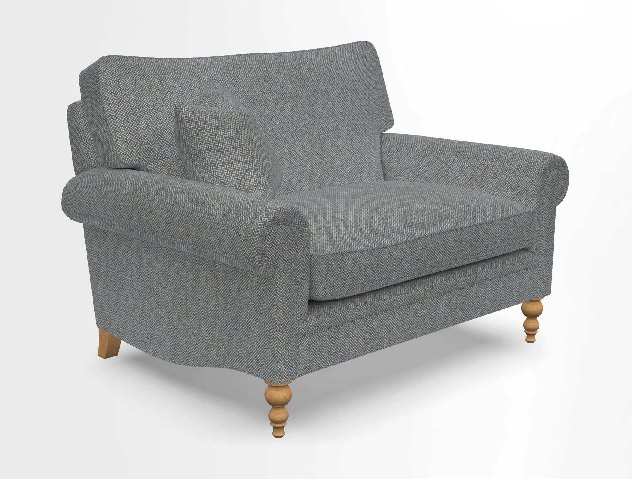 Aldingbourne 3 seater sofa in Grain Sack Stripe Linen Red