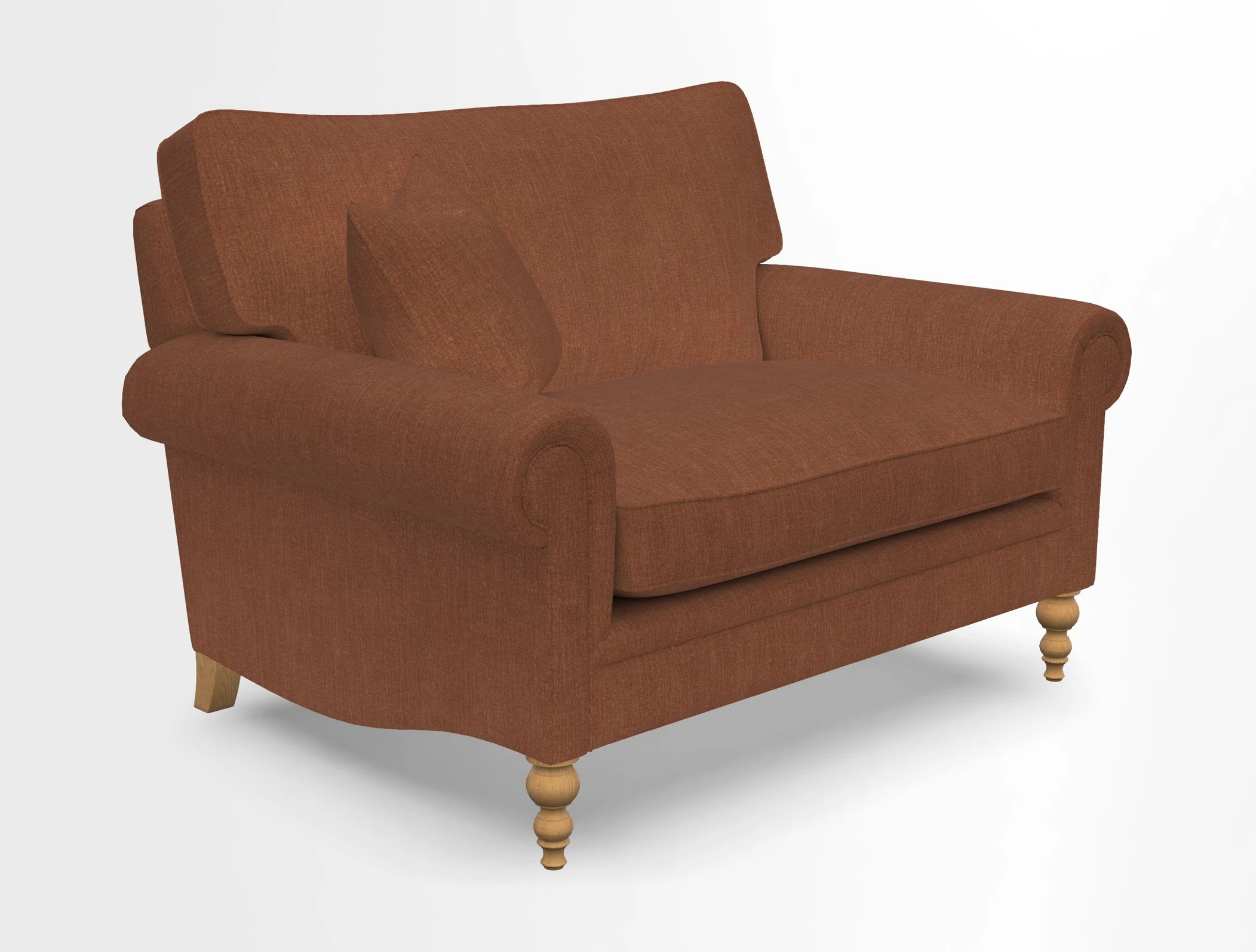 Aldingbourne 3 seater sofa in Grain Sack Stripe Linen Red