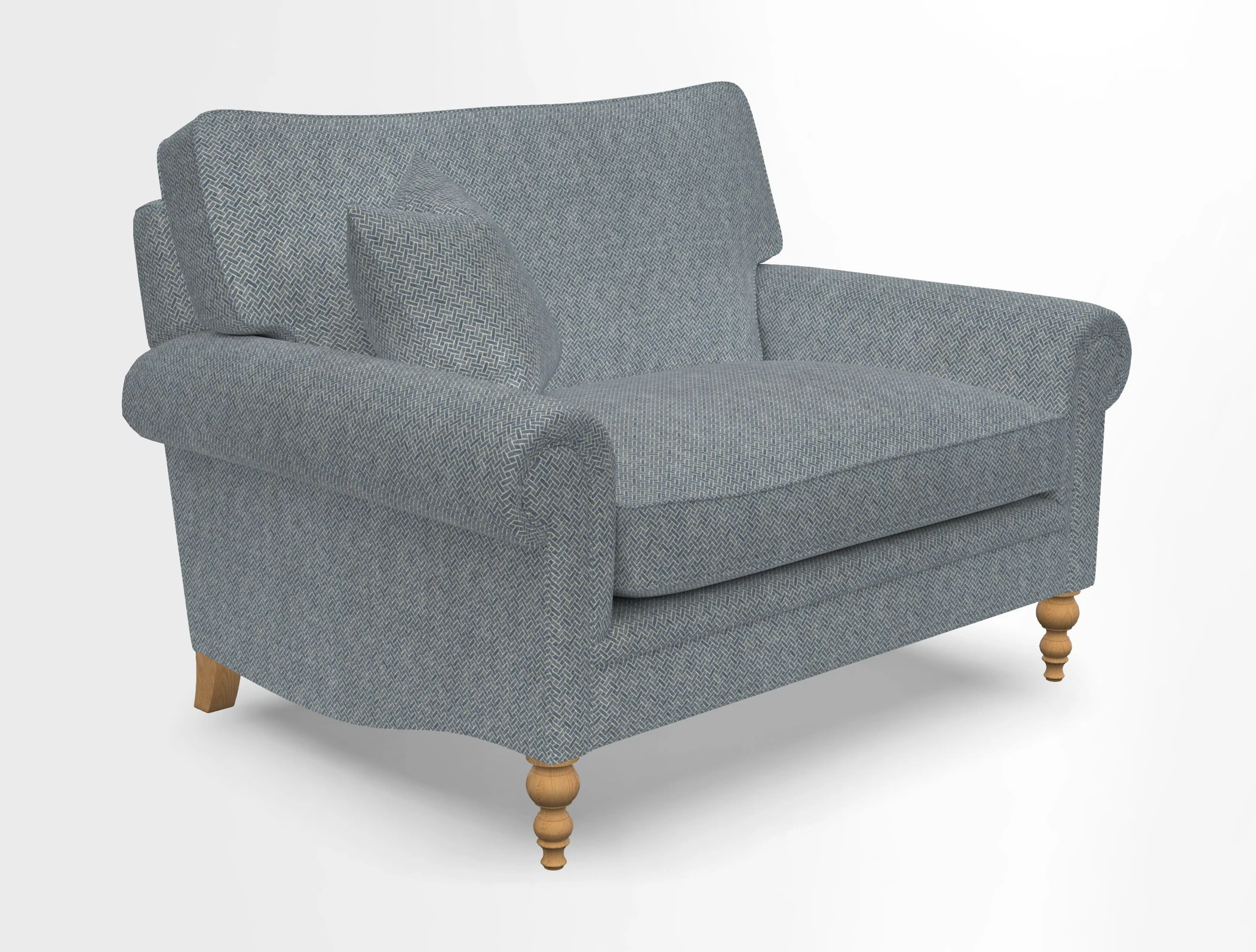 Aldingbourne 3 seater sofa in Grain Sack Stripe Linen Red