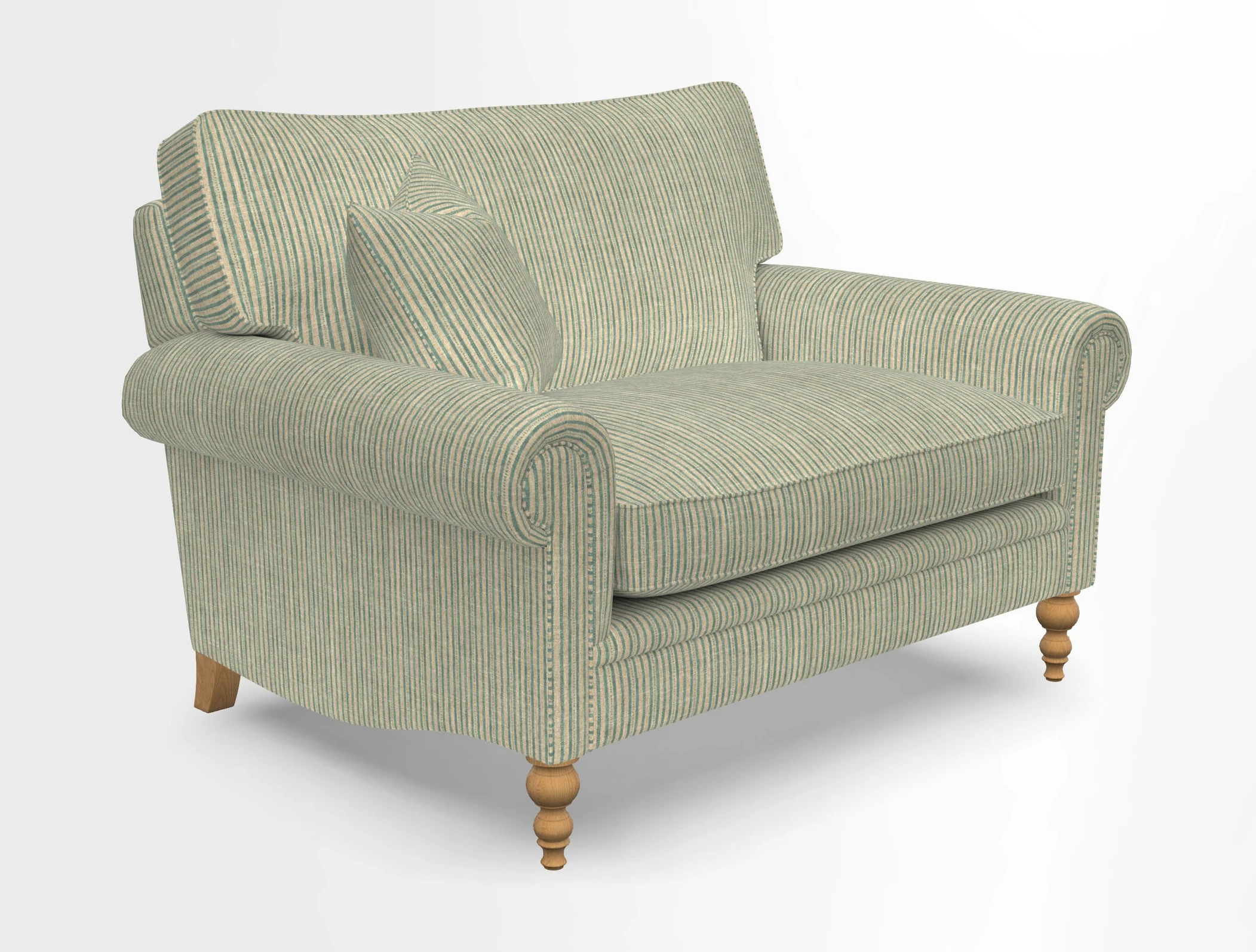 Aldingbourne 3 seater sofa in Grain Sack Stripe Linen Red